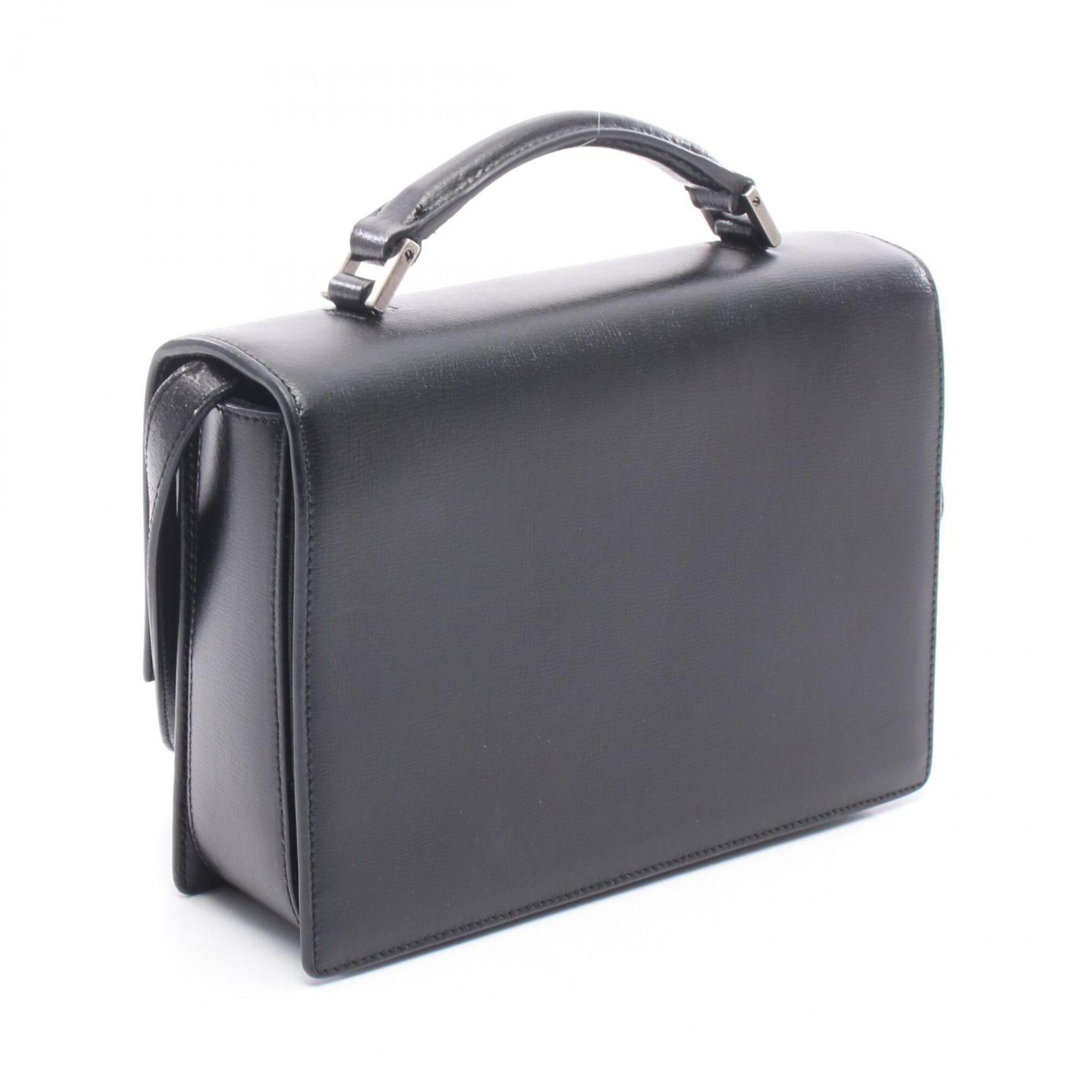 Yves Saint Laurent Black Leather Handbag Shoulder Bag (Pre-Owned)