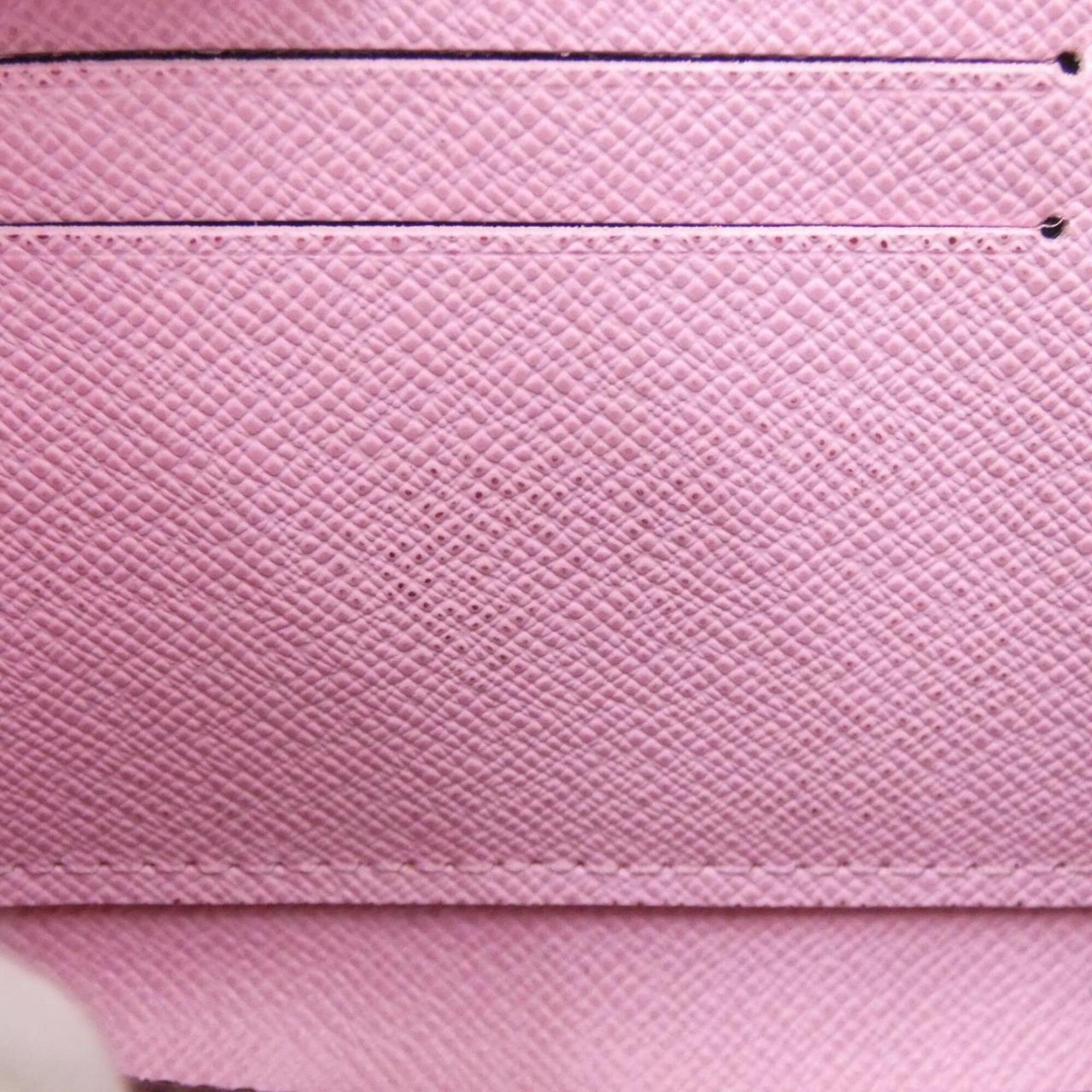 Louis Vuitton Marron Coated Canvas Long Wallet (Bi-Fold) (Pre-Owned)