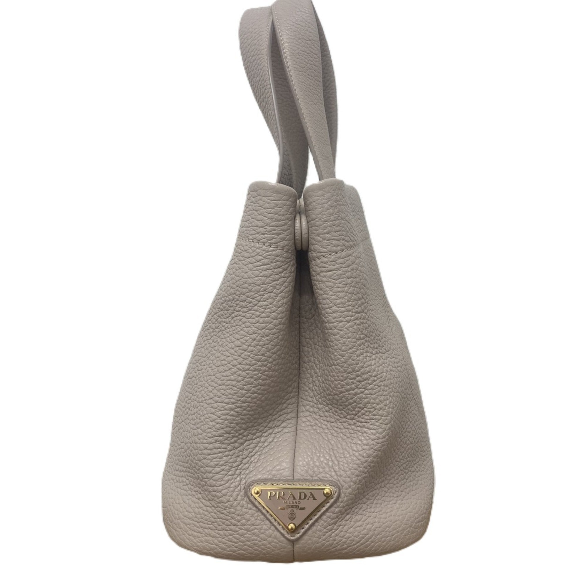 Prada Pink Beige Handbag Tote Bag (Pre-Owned)