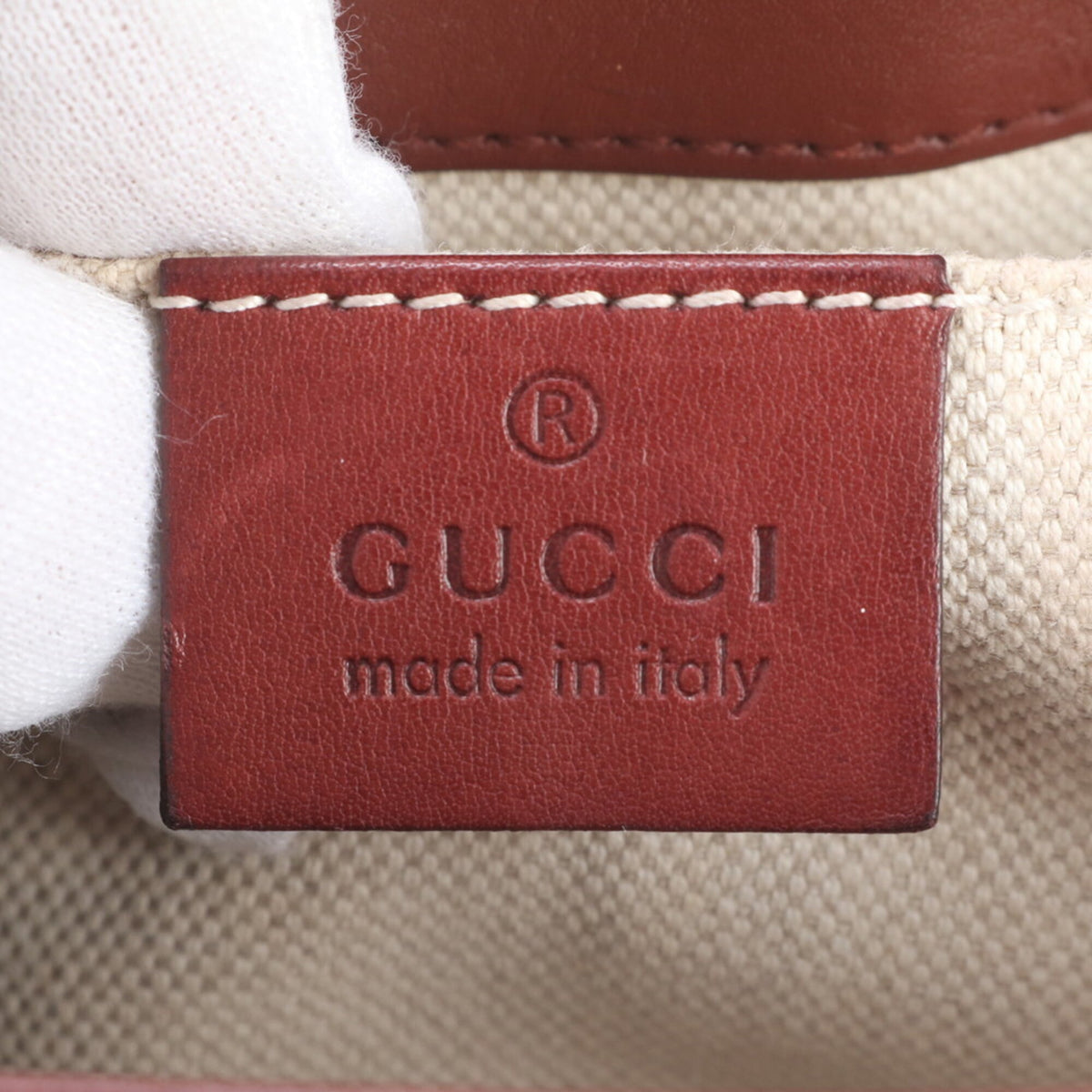 Gucci Brown Leather Shoulder Bag Tote Bag (Pre-Owned)