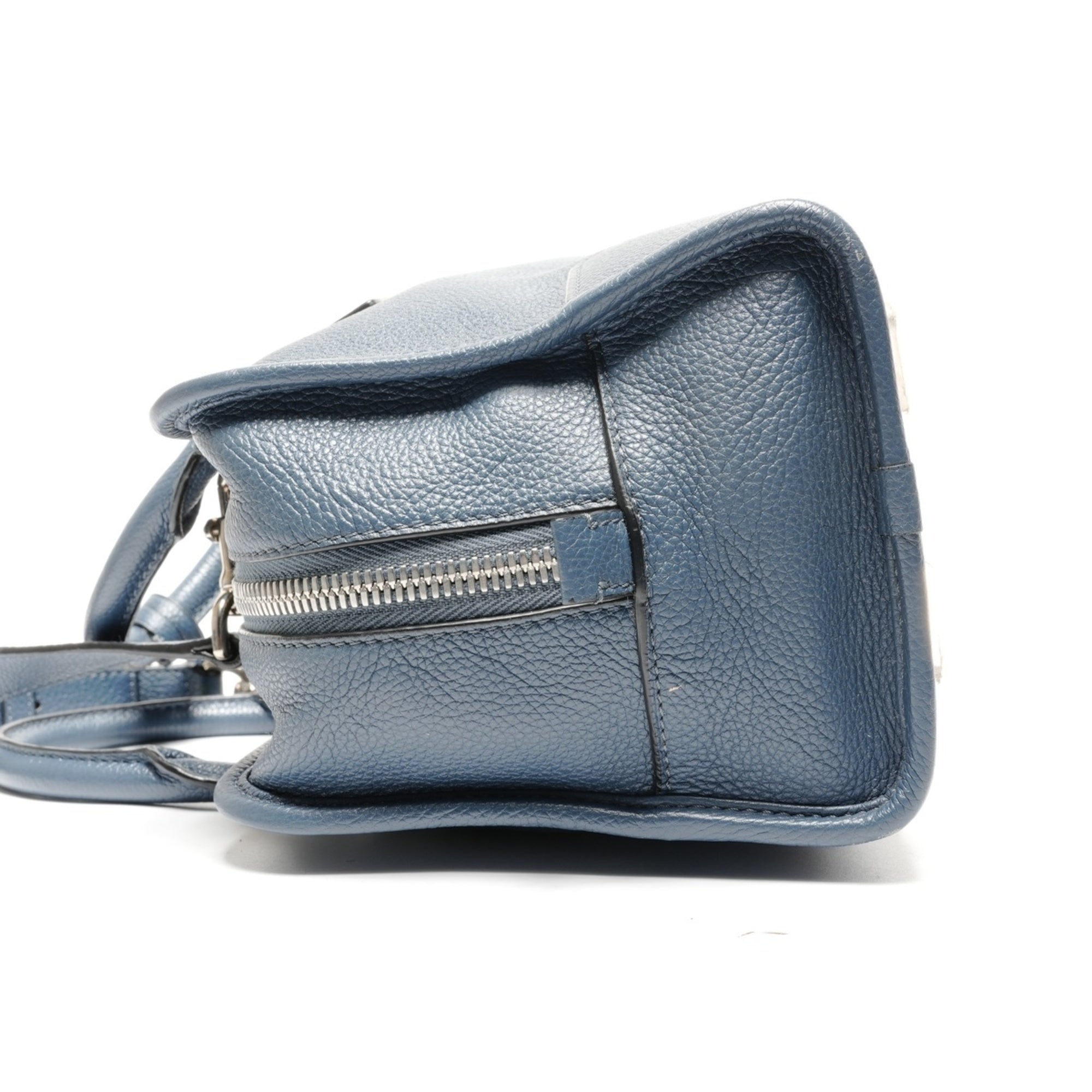 Loewe Amazona Blue Leather Shoulder Bag (Pre-Owned)
