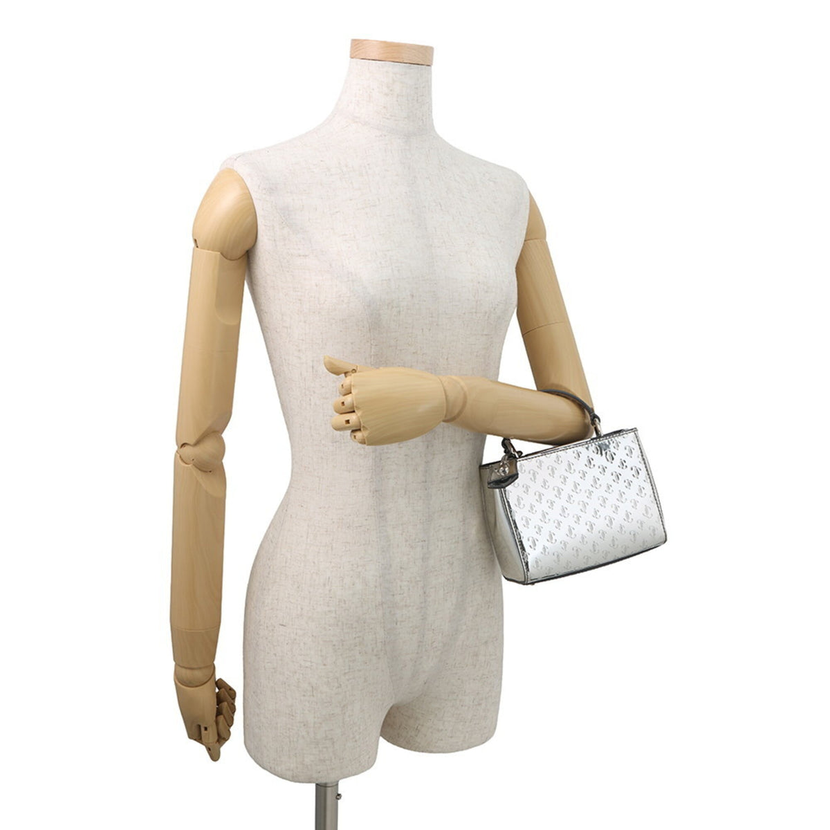 Jimmy Choo Silver Patent Leather Handbag (Pre-Owned)