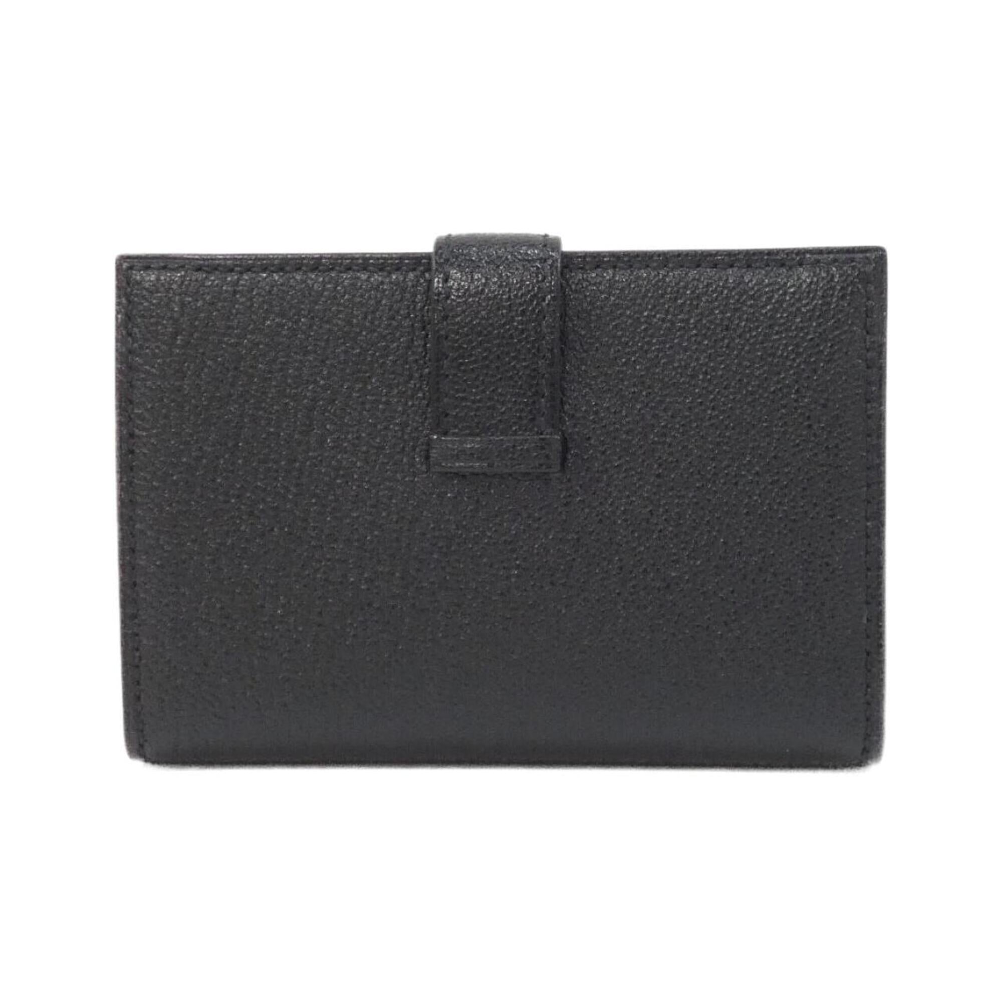 Hermes Black Chevre Leather Wallet (Bi-Fold) (Pre-Owned)