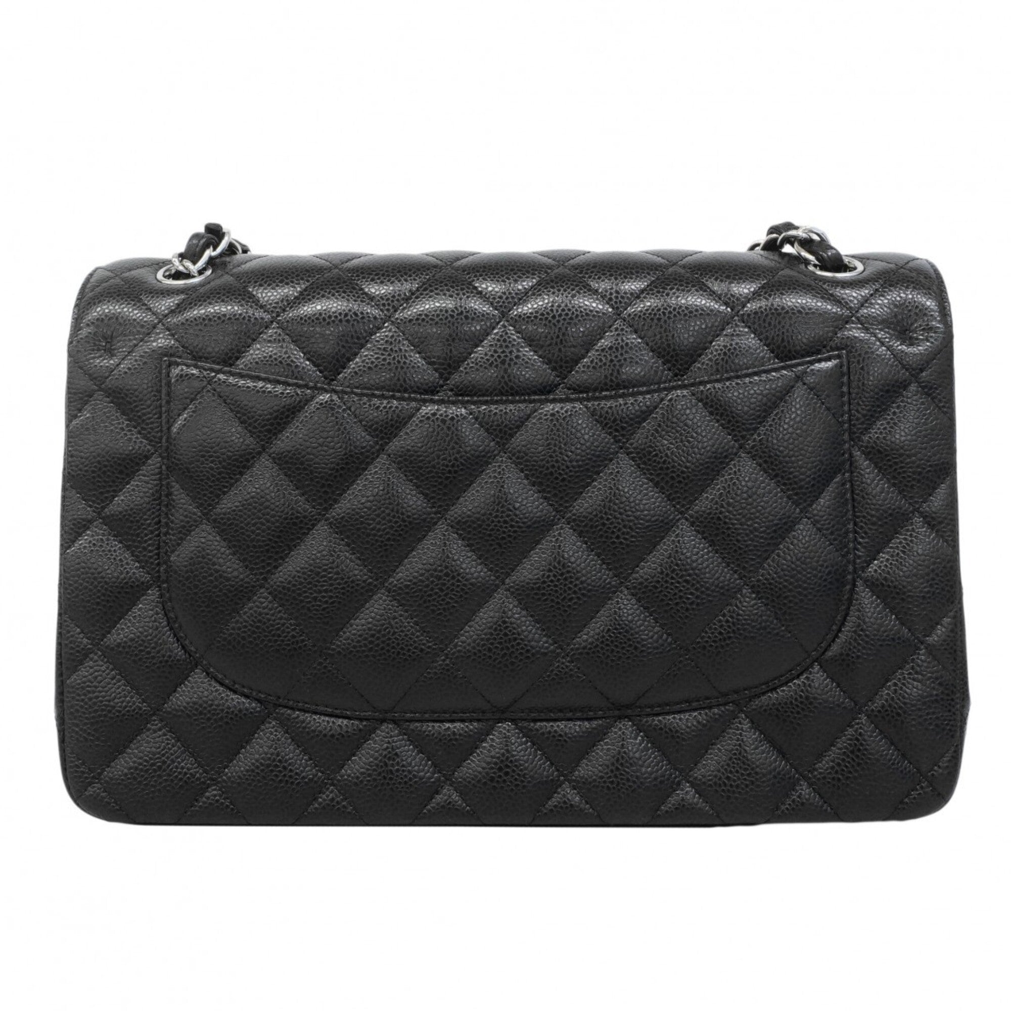 Chanel Black Grained Calfskin Shoulder Bag (Pre-Owned)
