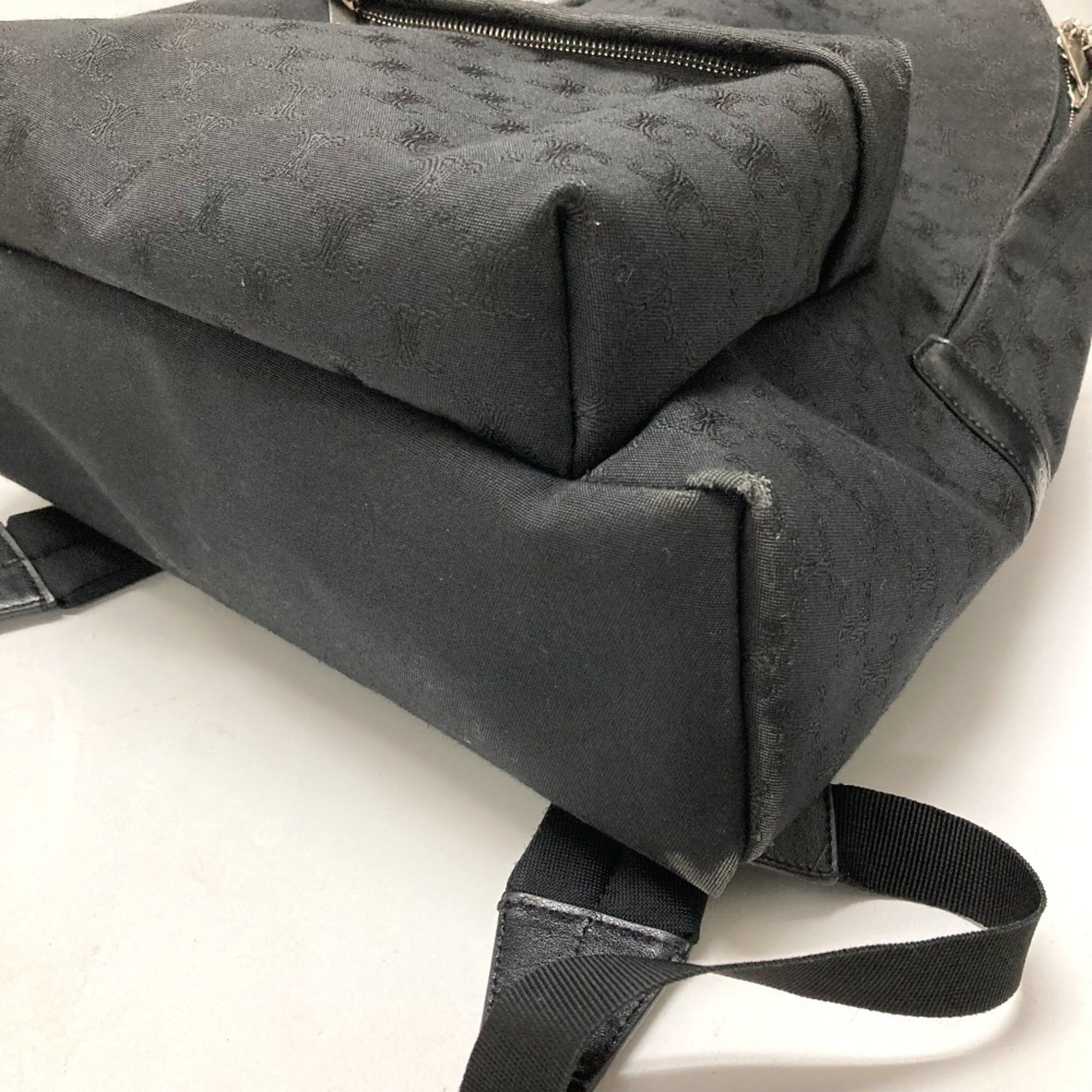 Celine Black Canvas Leather Backpack (Pre-Owned)