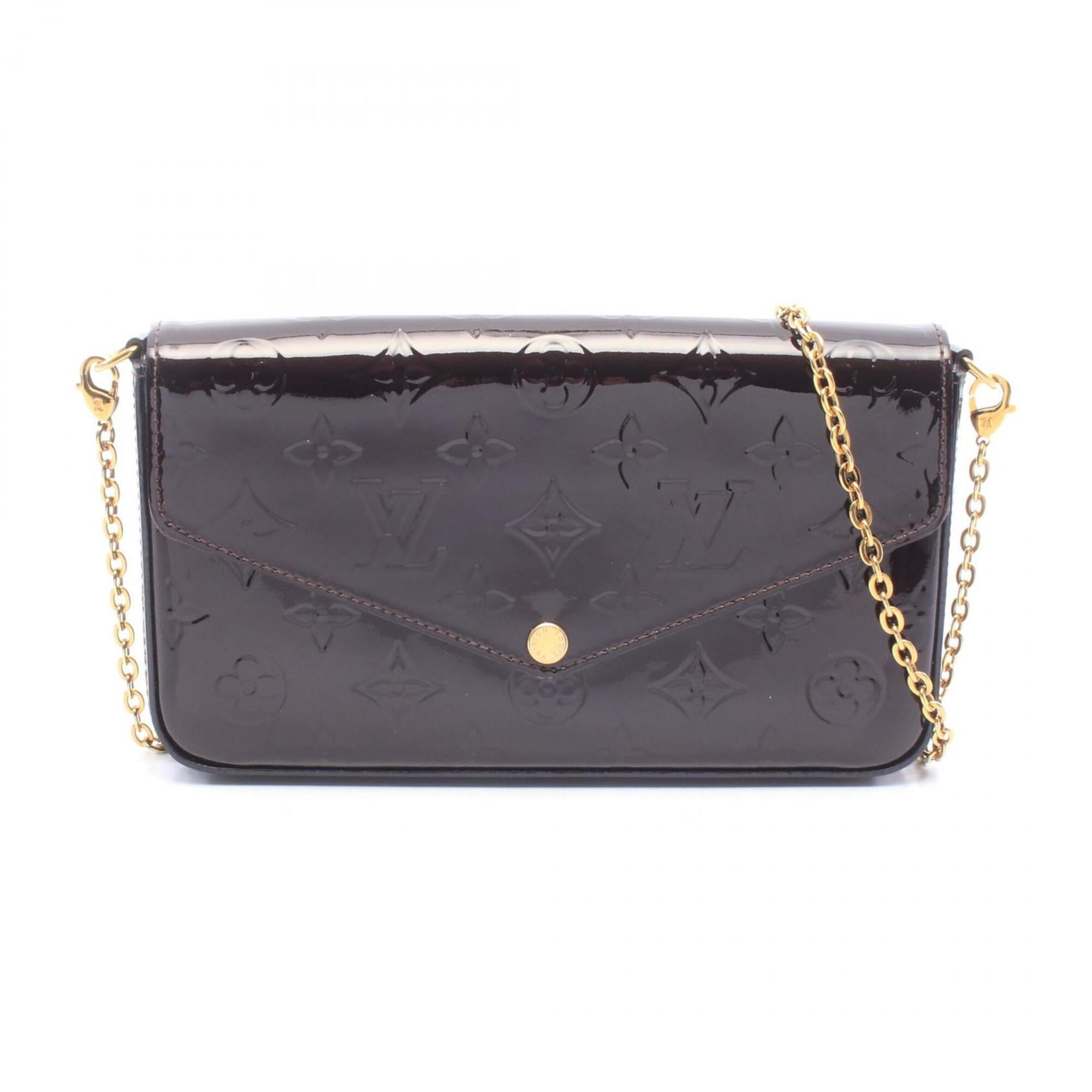 Louis Vuitton Amarante Purple Monogram Vernis Handbag Pochette Shoulder Bag (Pre-Owned)