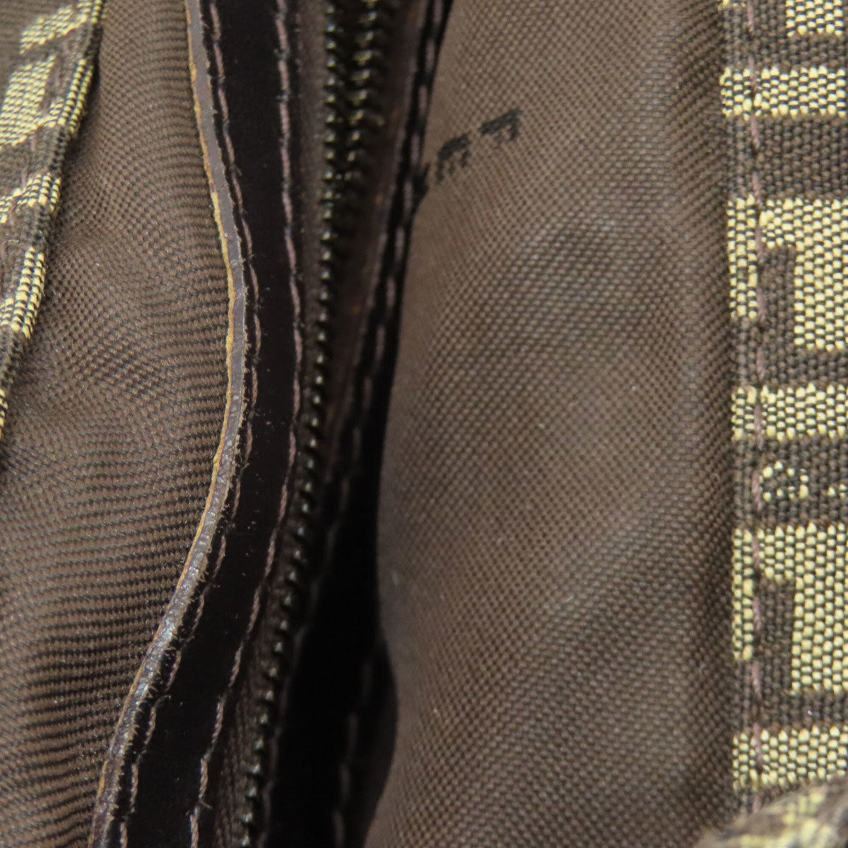 Fendi Dark Brown Canvas Tote Bag (Pre-Owned)