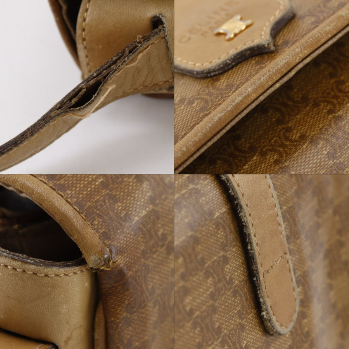Celine Macadam Brown Pvc Shoulder Bag (Pre-Owned)
