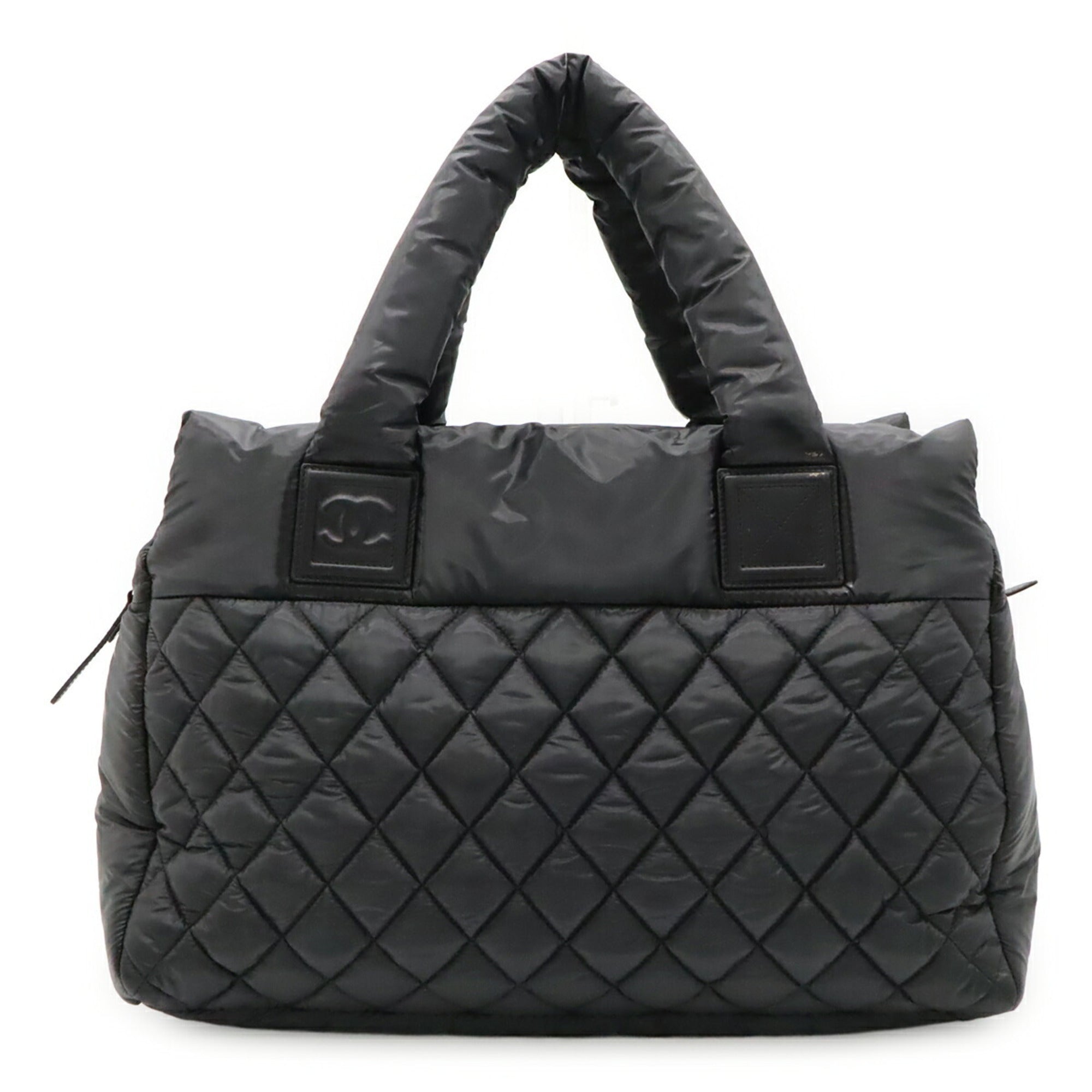 Chanel Black Quilting Handbag Tote Bag (Pre-Owned)