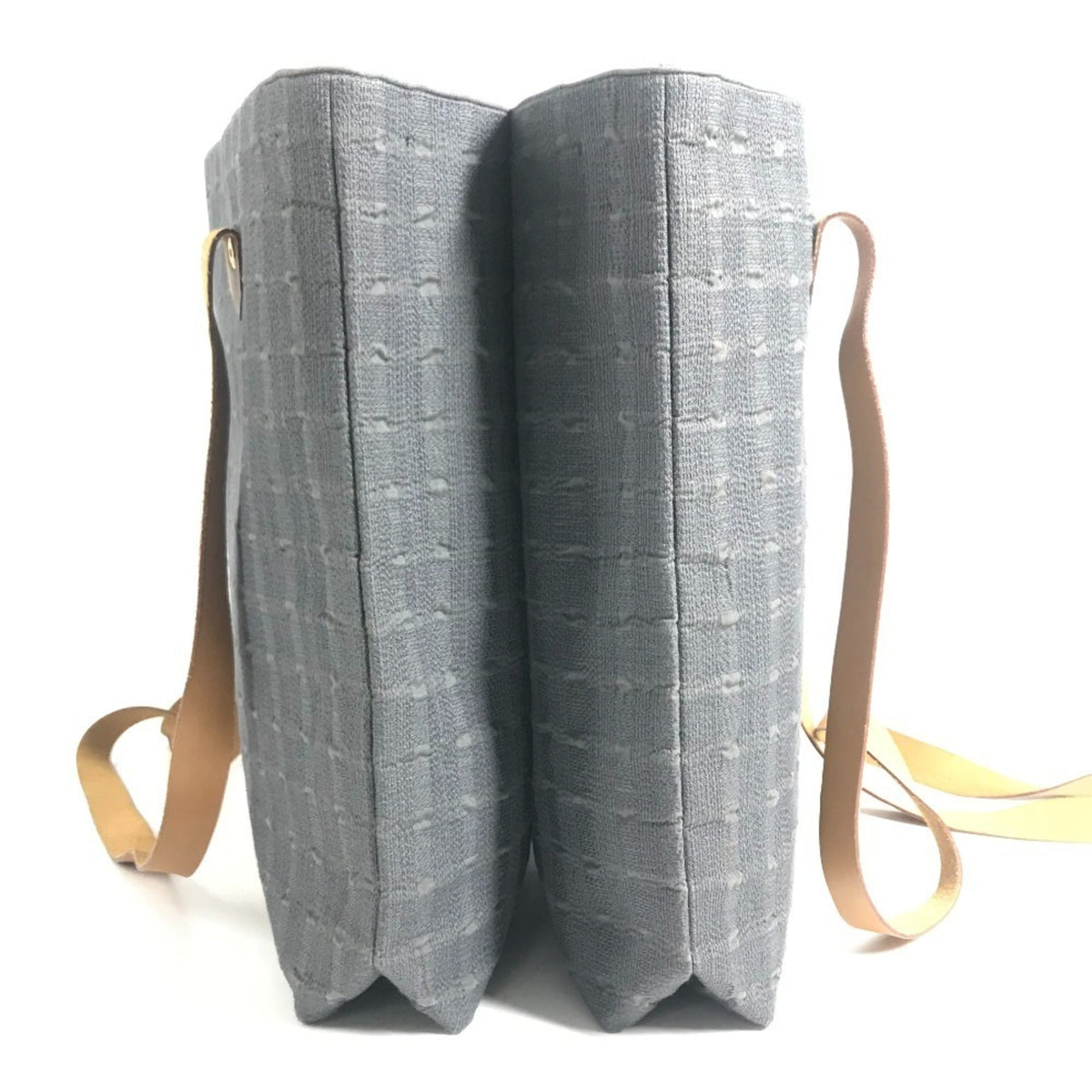 Hermes Gray Cotton Shoulder Bag Tote Bag (Pre-Owned)