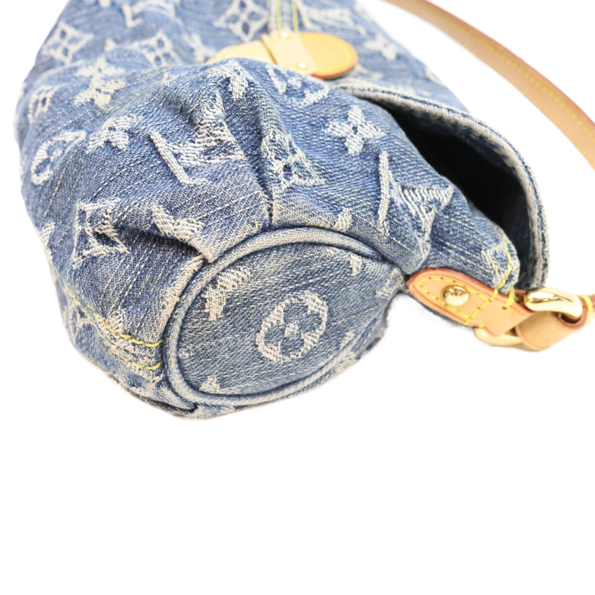 Louis Vuitton Gold Monogram Denim Shoulder Bag (Pre-Owned)