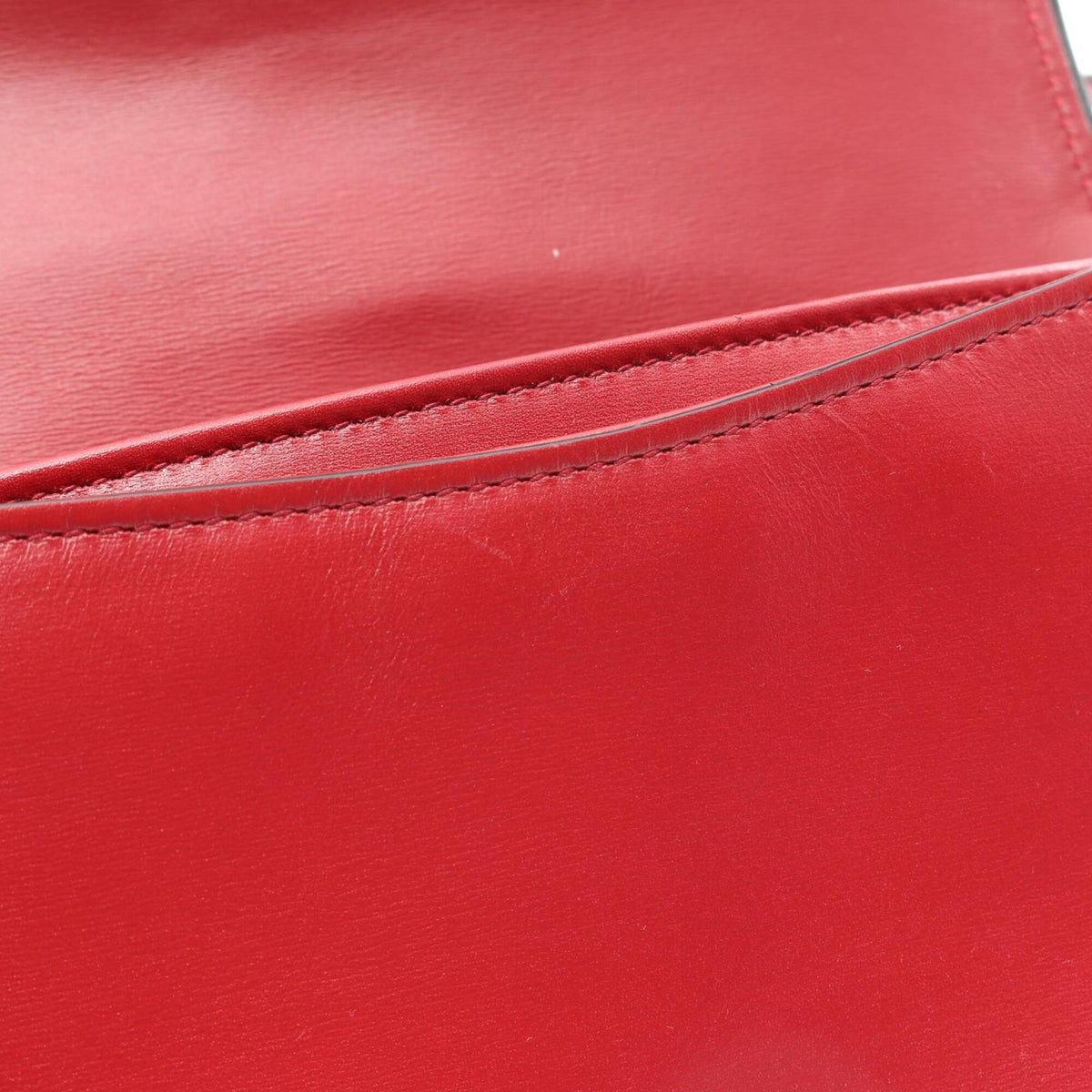 Gucci Black Red Color Leather Shoulder Bag (Pre-Owned)