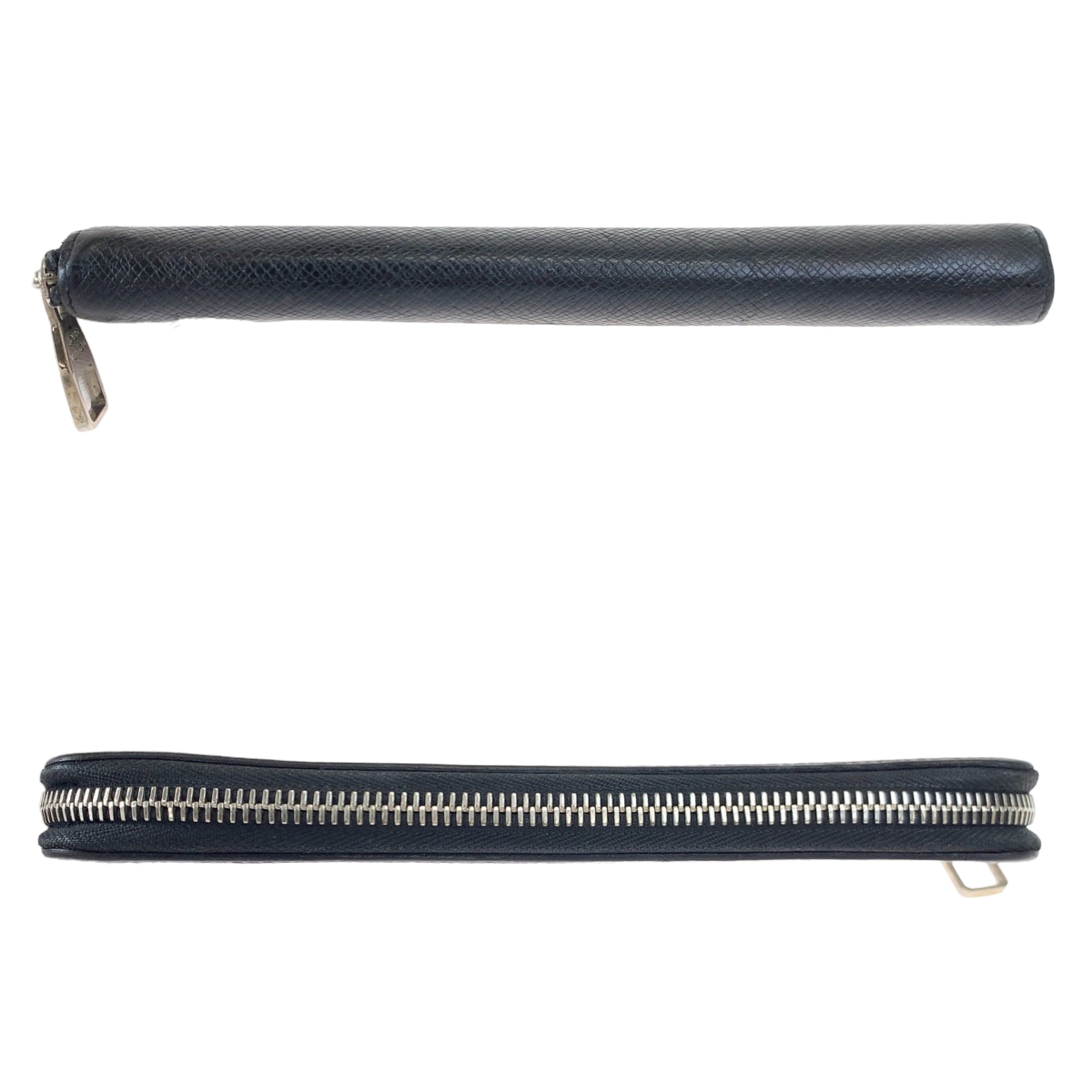Louis Vuitton Ardoise Black Leather Long Wallet (Bi-Fold) (Pre-Owned)