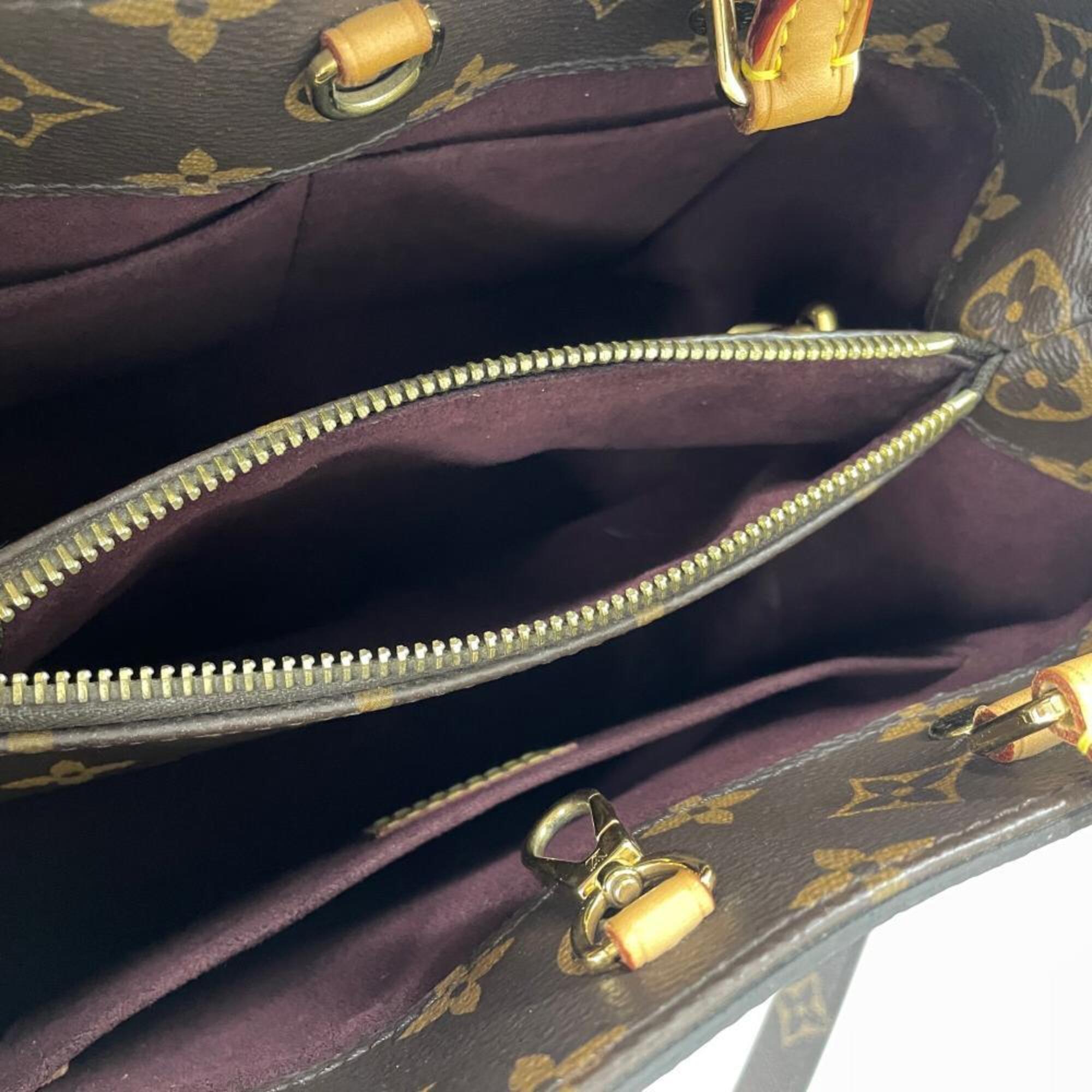 Louis Vuitton Brown Monogram Canvas Handbag (Pre-Owned)