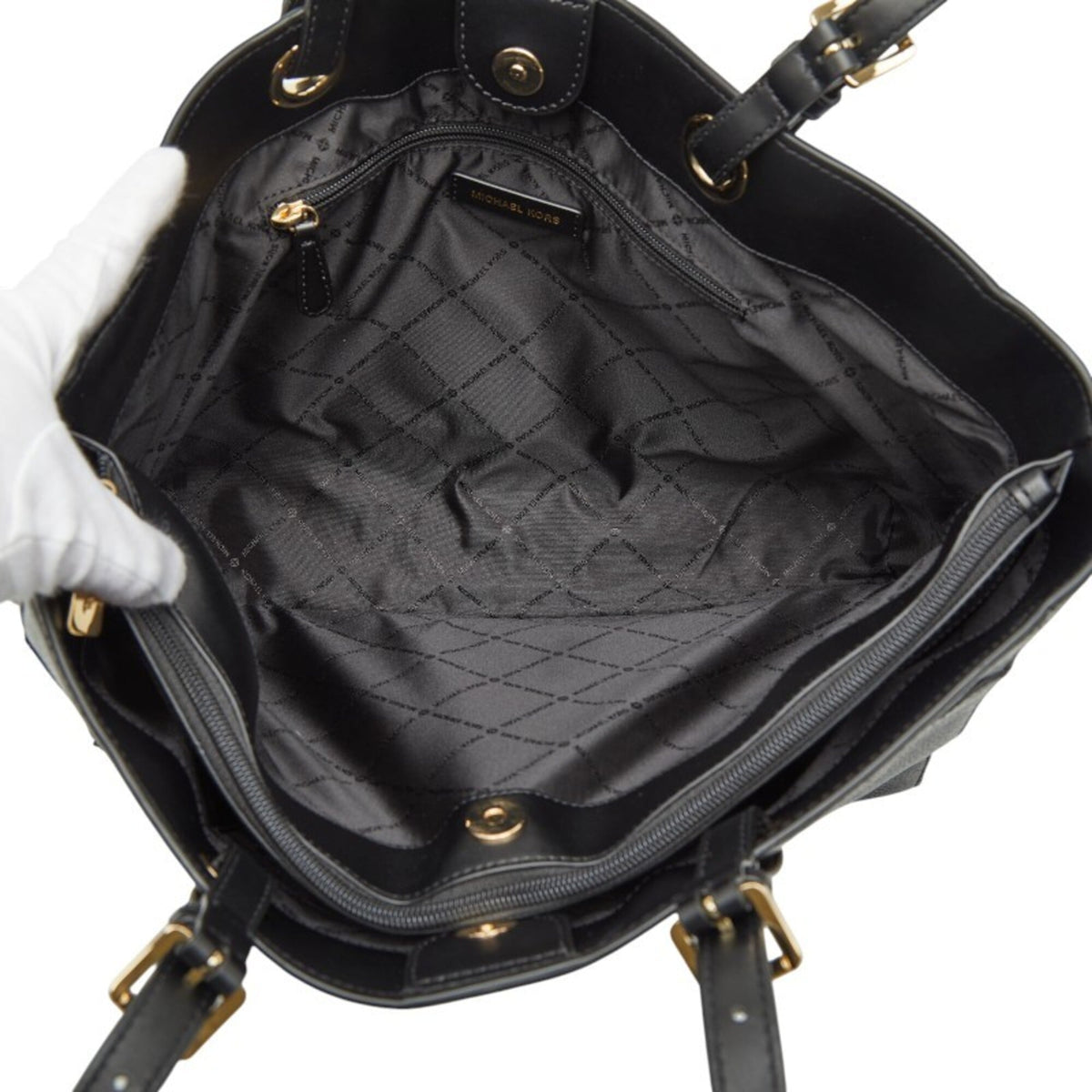 Michael Kors Black Leather Tote Bag (Pre-Owned)