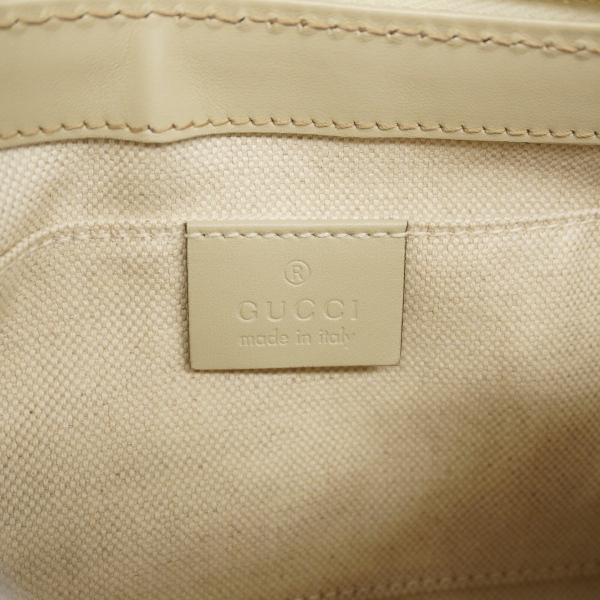 Gucci Beige Canvas Handbag (Pre-Owned)