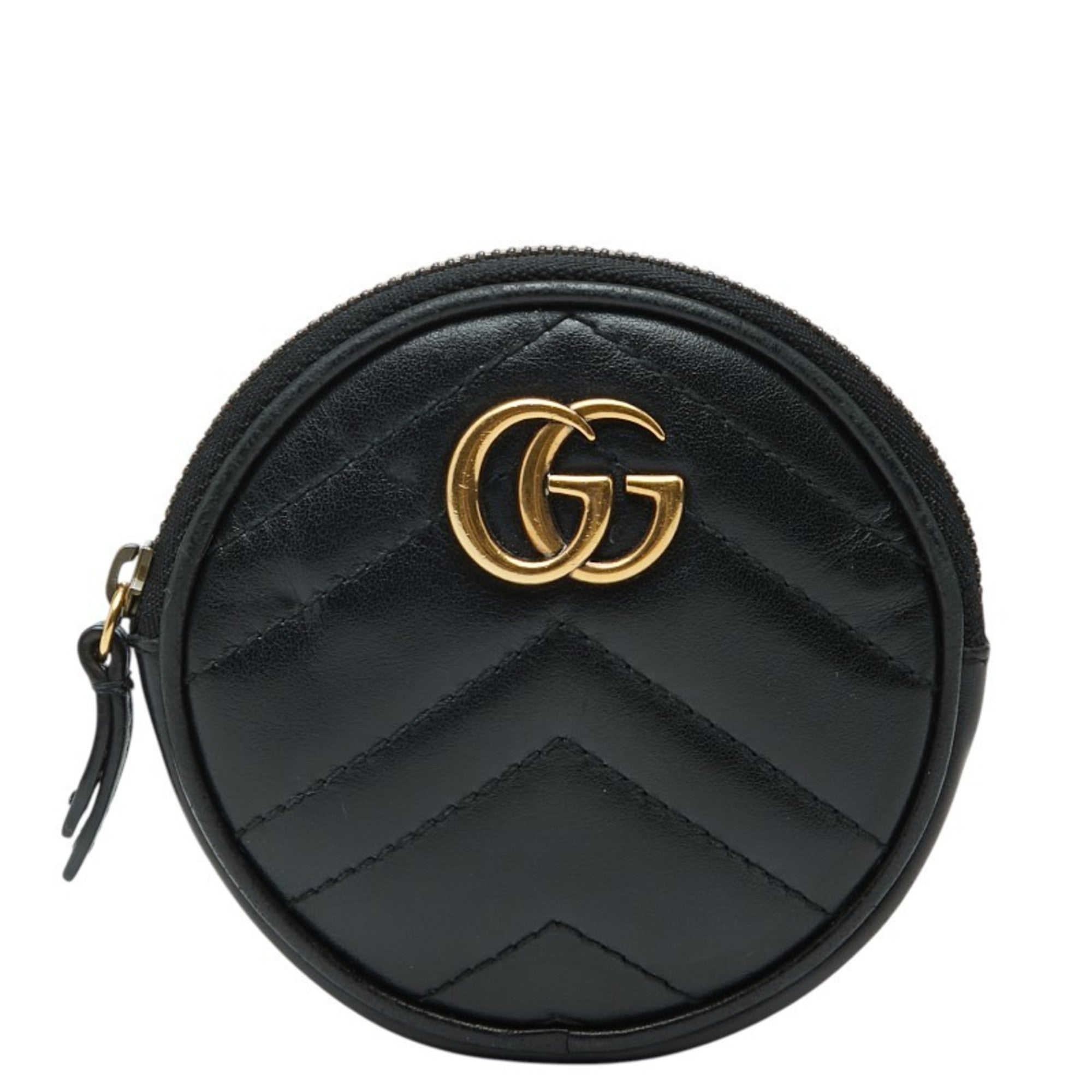 Gucci Black Leather Coin Purse/Coin Case (Pre-Owned)