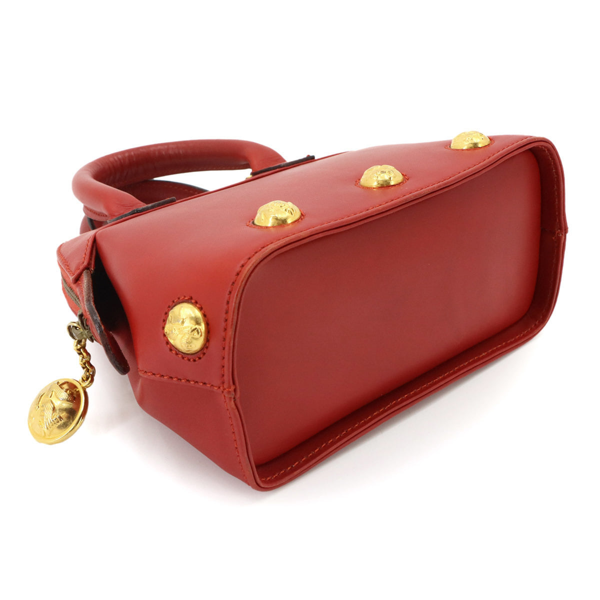 Salvatore Ferragamo Red Color Leather Handbag Shoulder Bag (Pre-Owned)