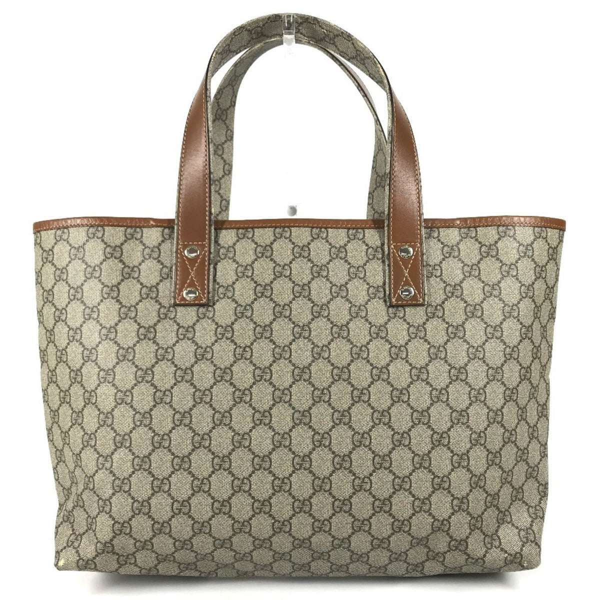 Gucci Beige Gg Supreme Canvas Shoulder Bag Tote Bag (Pre-Owned)