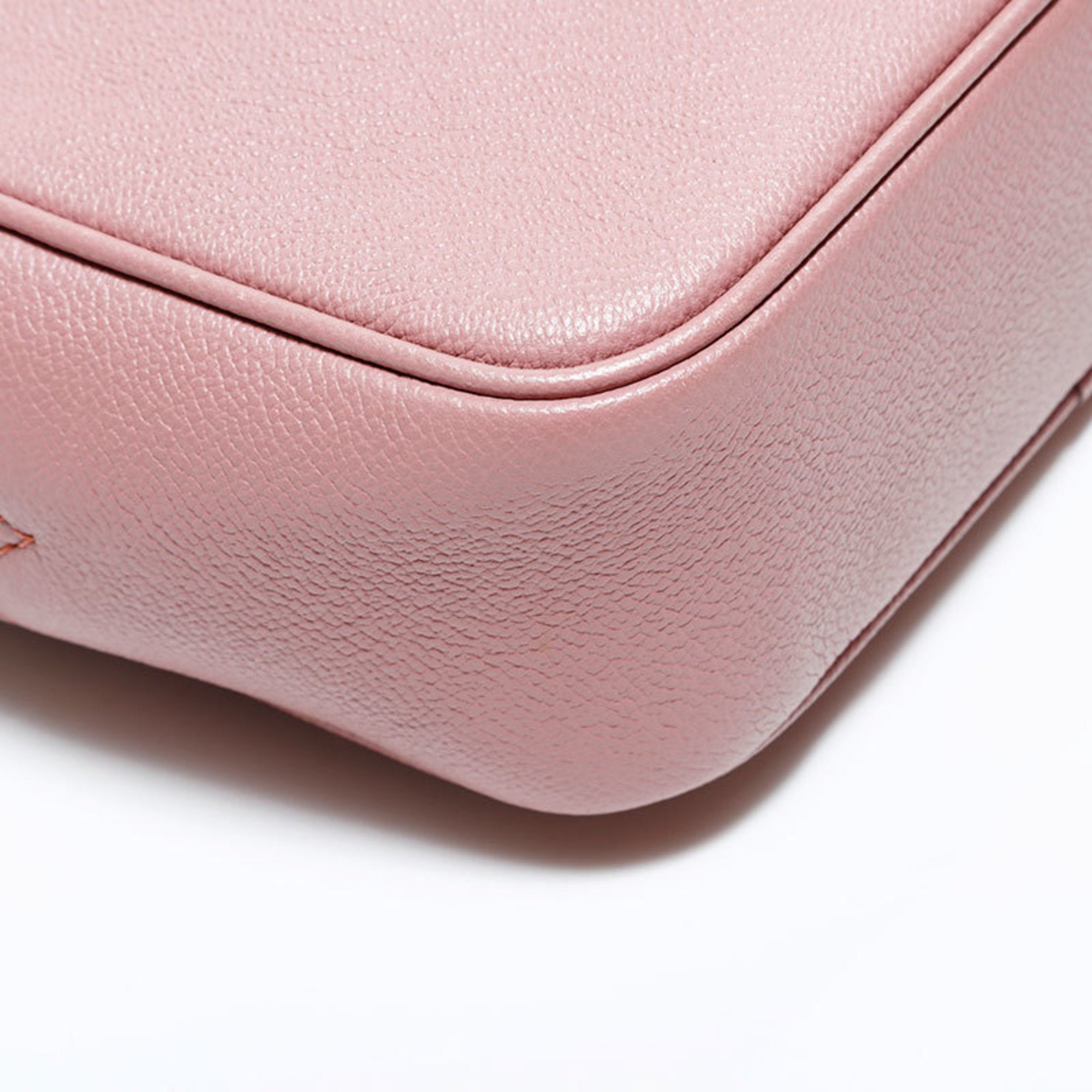 Burberry Pink Leather Shoulder Bag (Pre-Owned)