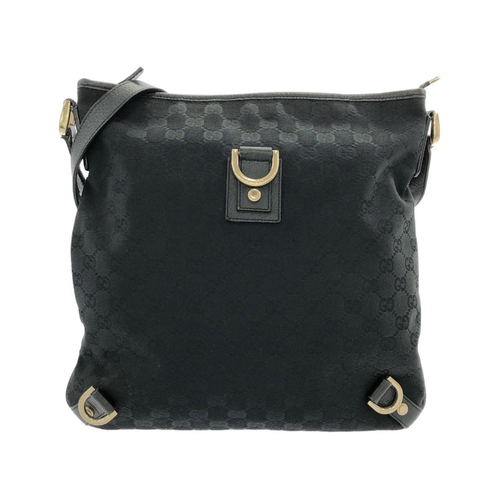 Gucci Black Gg Canvas Shoulder Bag (Pre-Owned)