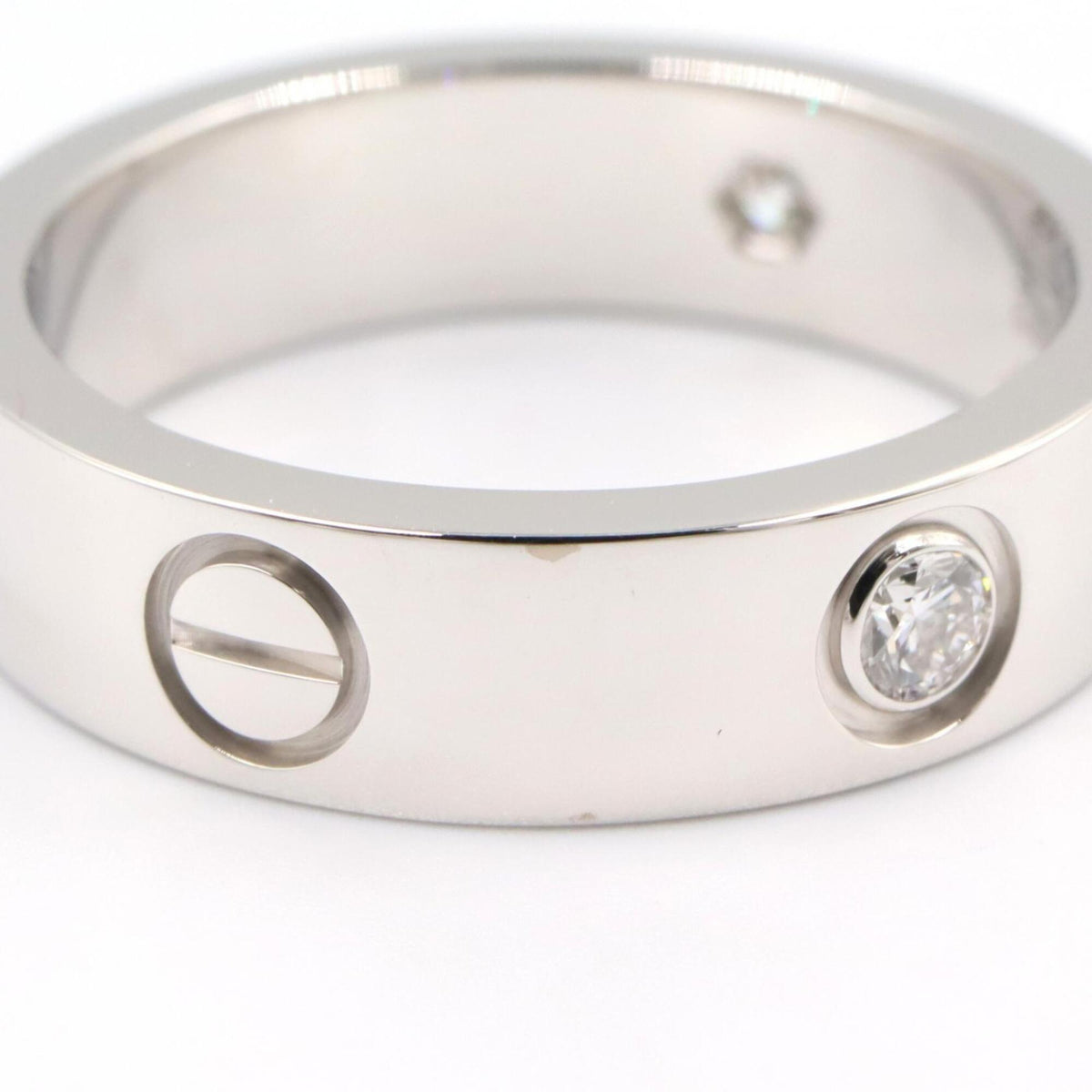 Cartier Silver Clear White Gold (18K) Band Ring (Pre-Owned)