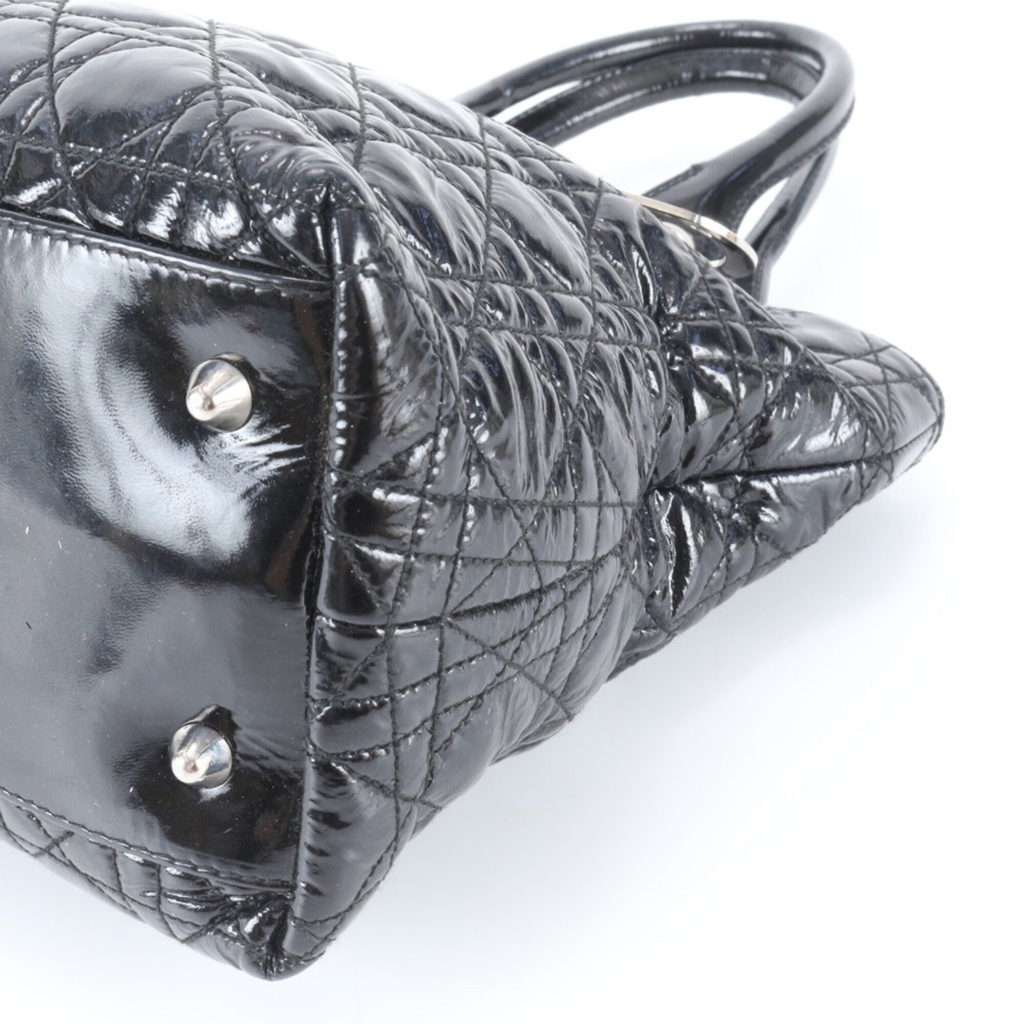 Christian Dior Black Leather Shoulder Bag Tote Bag (Pre-Owned)
