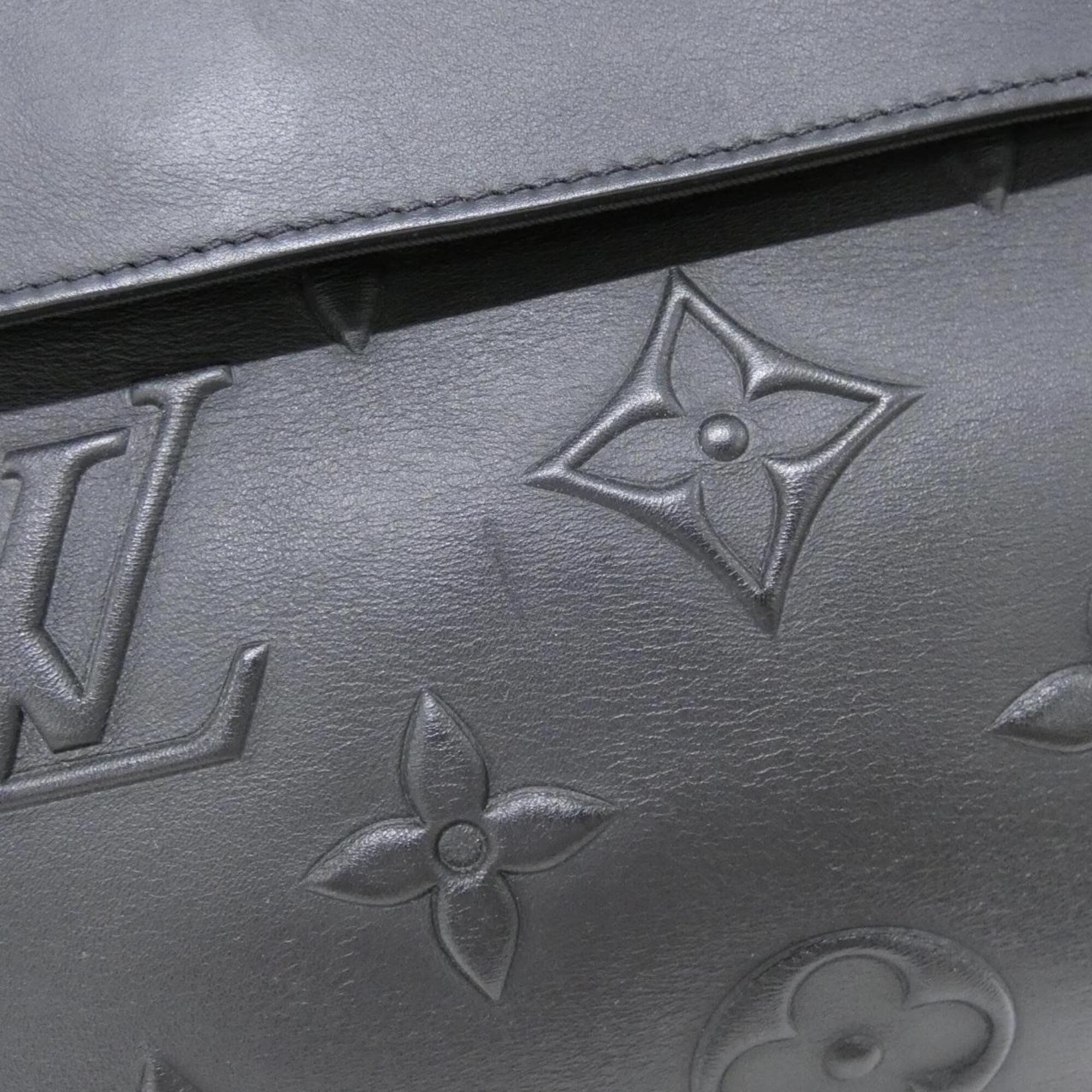 Louis Vuitton Black Leather Handbag (Pre-Owned)