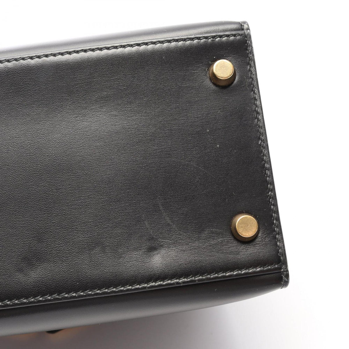 Hermes Black Box Calf Leather Handbag (Pre-Owned)