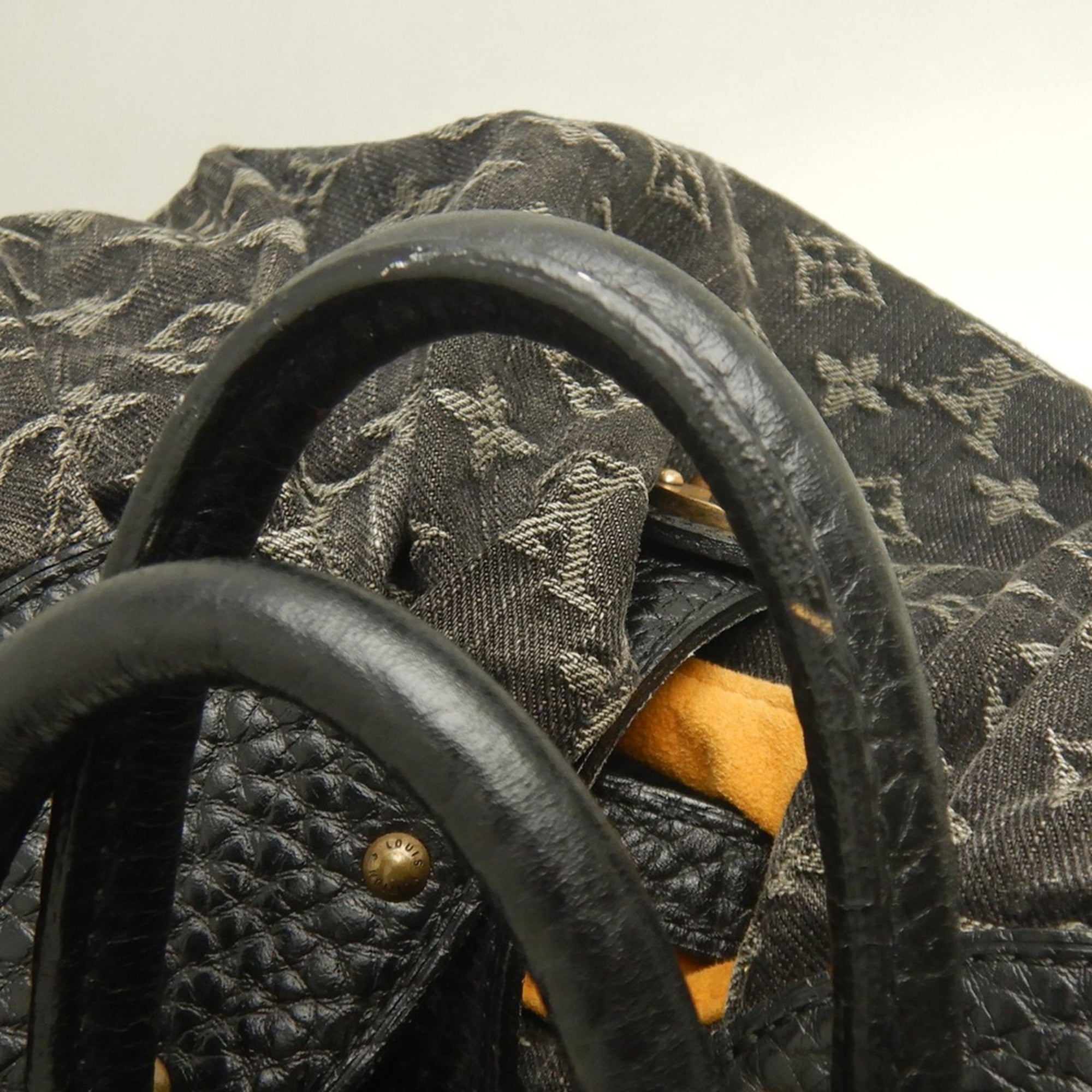 Louis Vuitton Noir Monogram Denim Tote Bag (Pre-Owned)