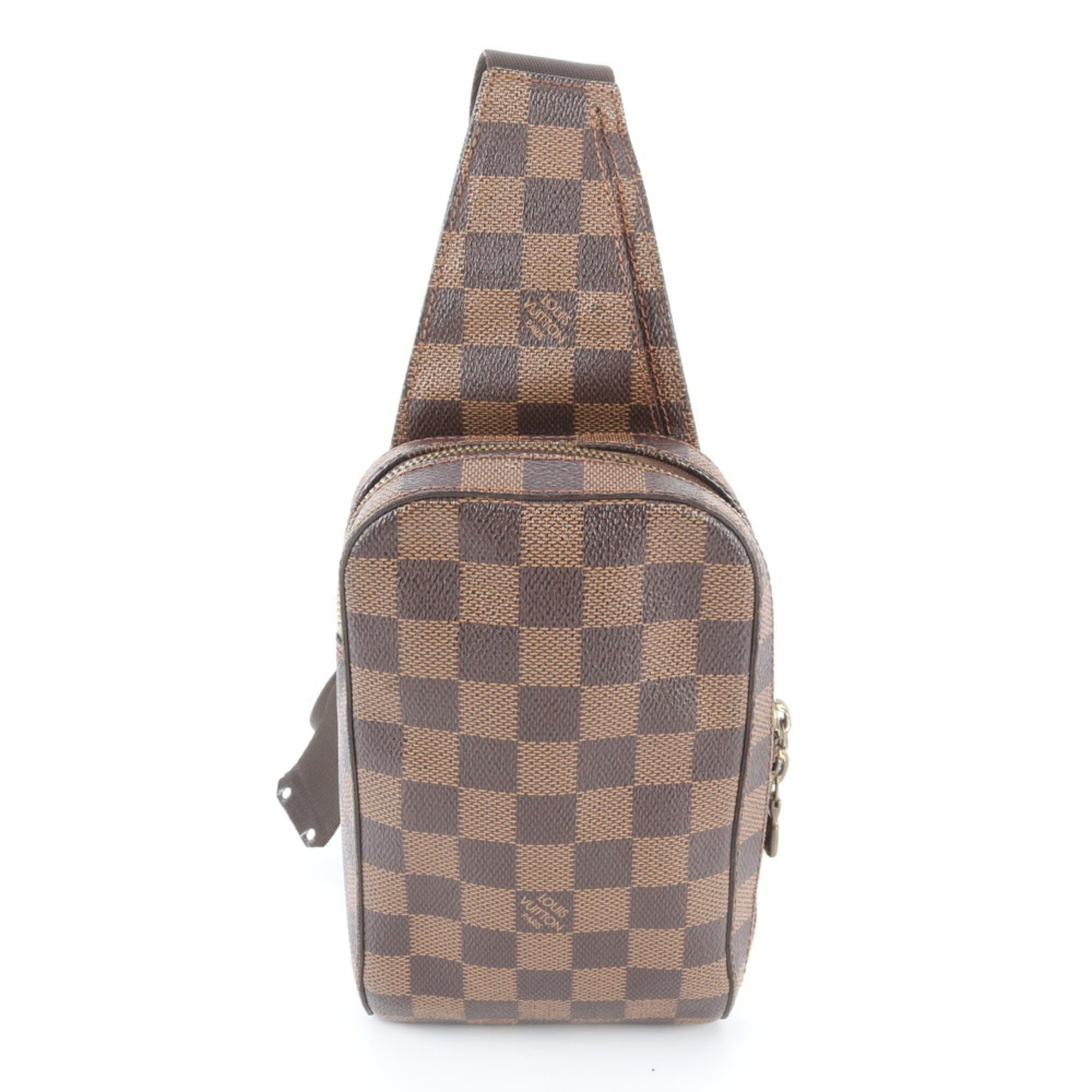 Louis Vuitton Damier Canvas Ebene Coated Canvas Leather Pouch Sling Bag (Pre-Owned)