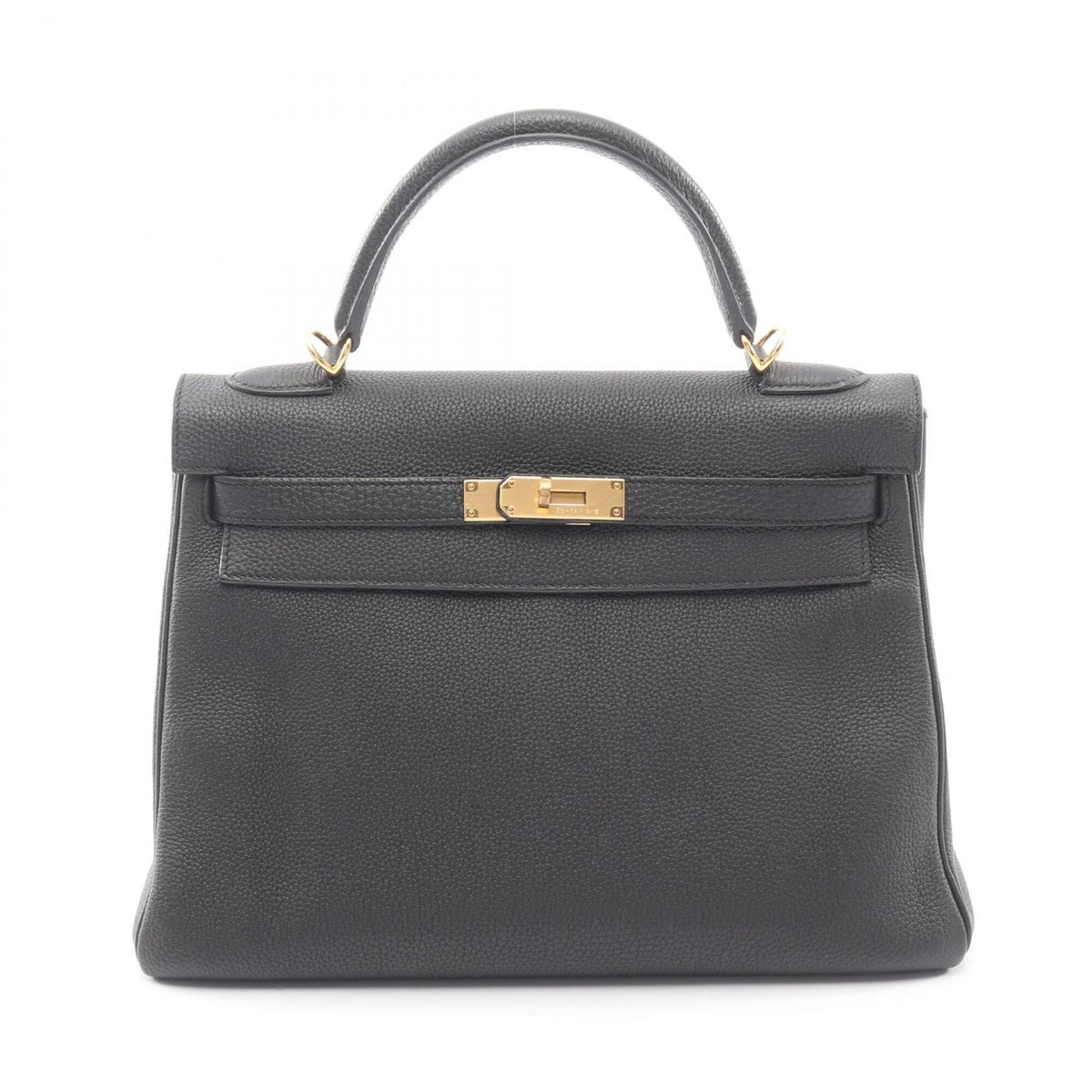 Hermes Black Togo Leather Handbag (Pre-Owned)
