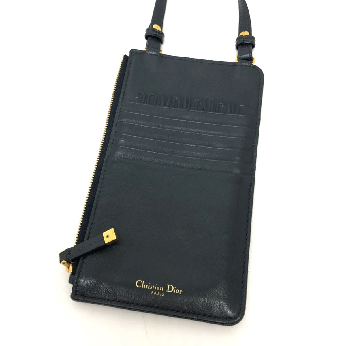 Christian Dior Navy Cloth Shoulder Bag (Pre-Owned)