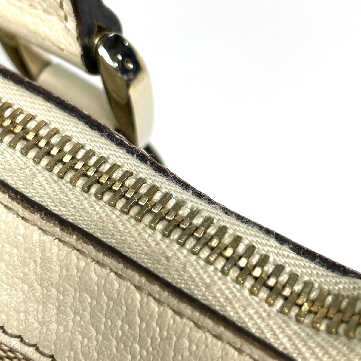Gucci Gg Canvas Beige Gg Canvas Leather Tote Bag (Pre-Owned)