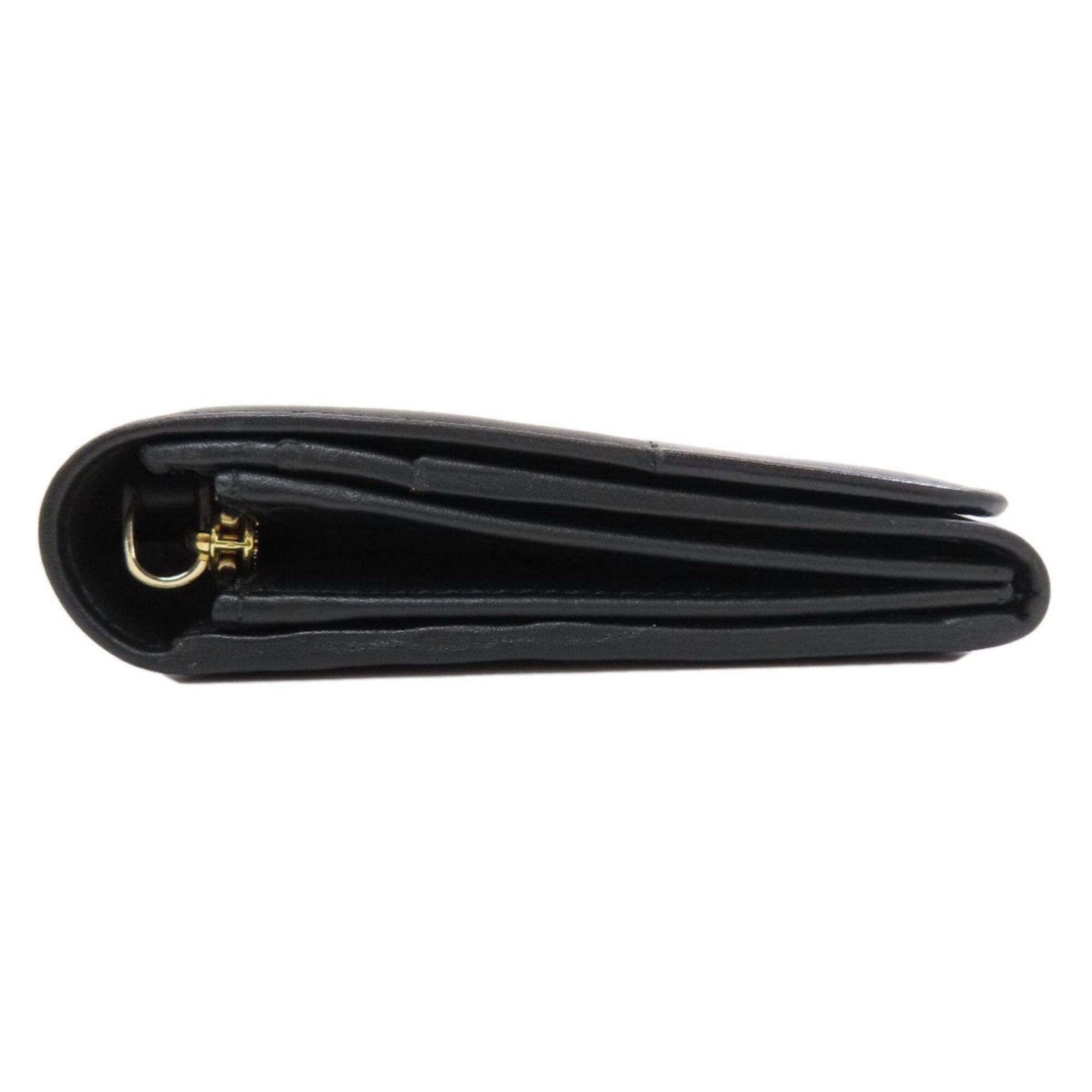 Bvlgari Bvlgari Bvlgari Black Leather Long Wallet (Bi-Fold) (Pre-Owned)