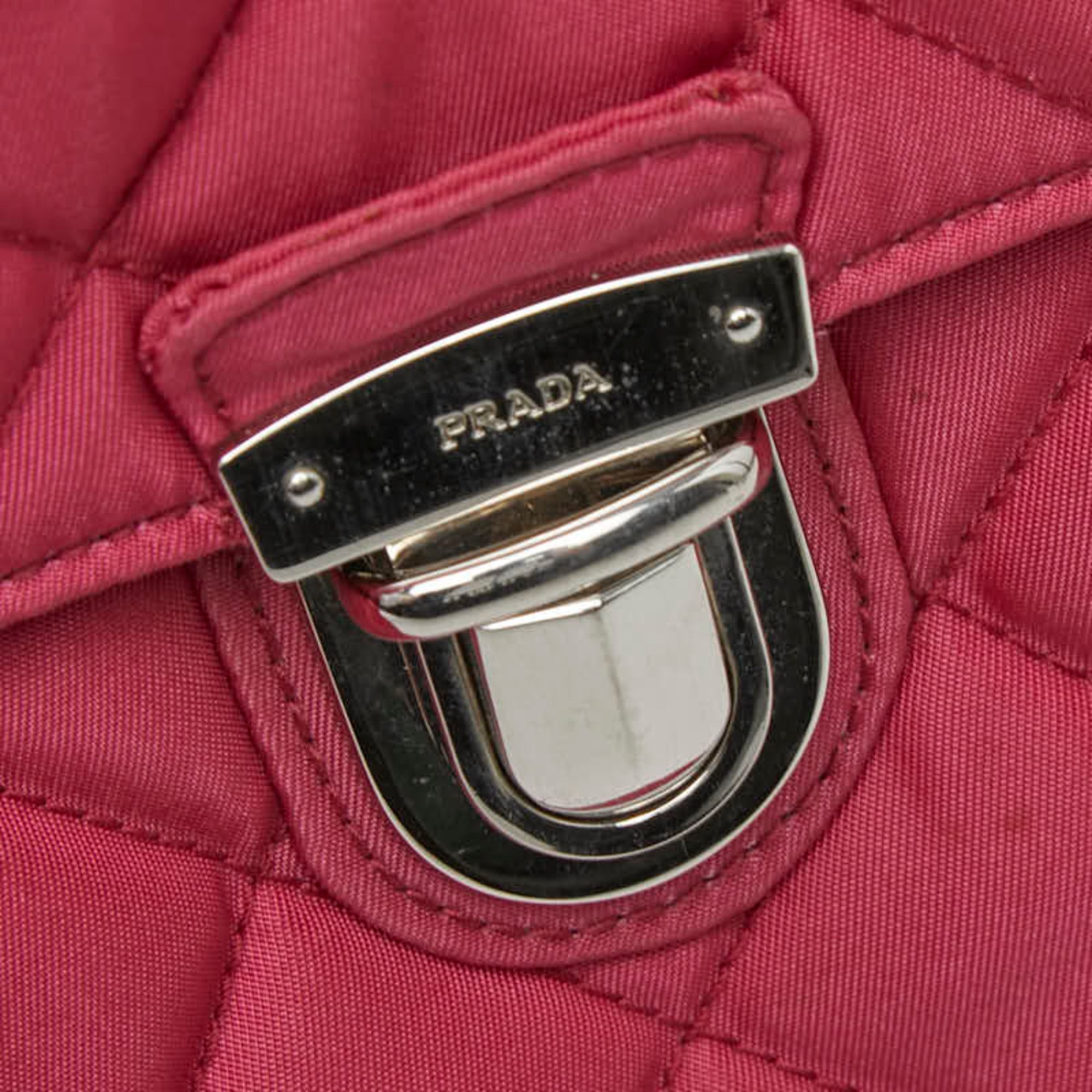 Prada Pink Nylon Shoulder Bag (Pre-Owned)