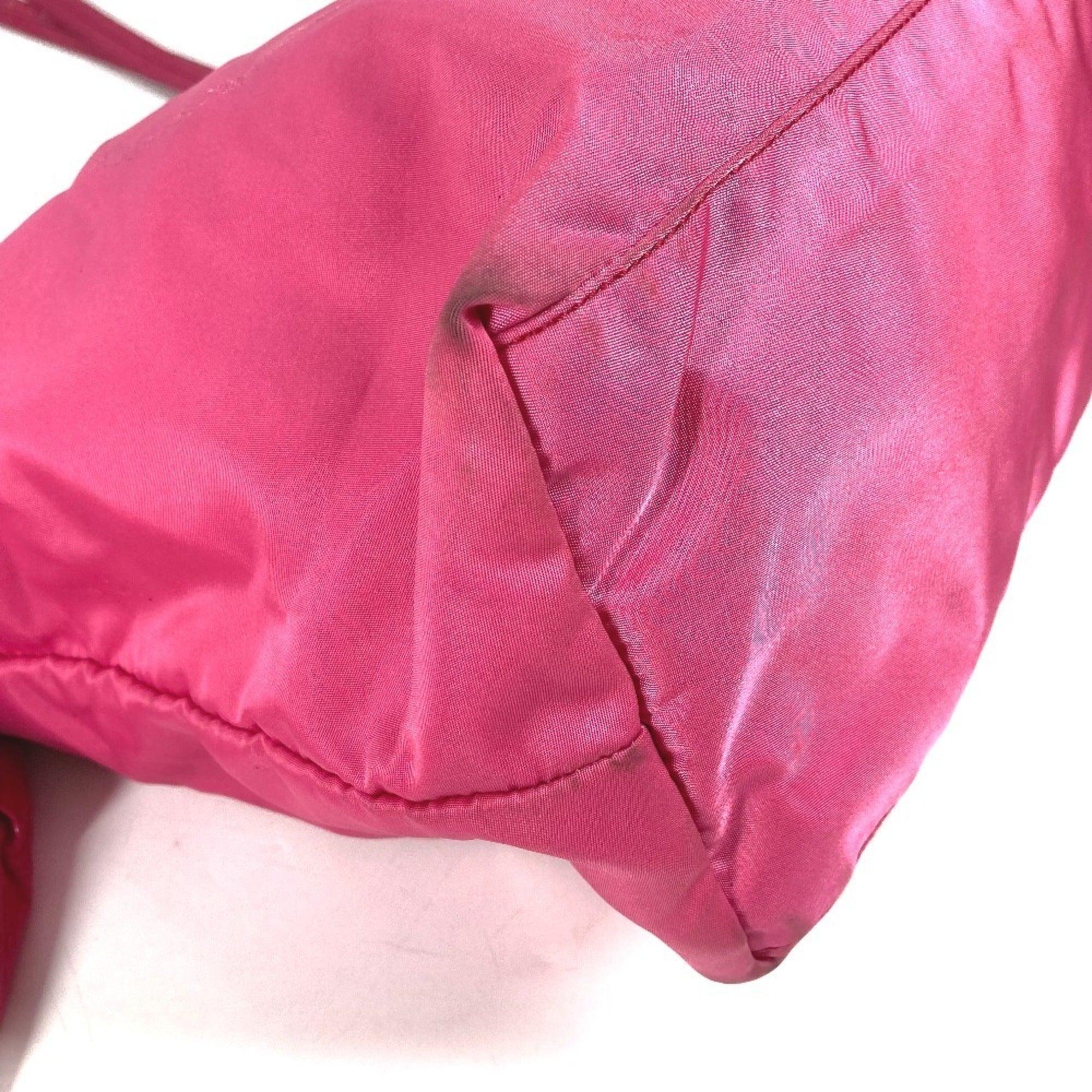 Prada Pink Nylon Shoulder Bag Tote Bag (Pre-Owned)