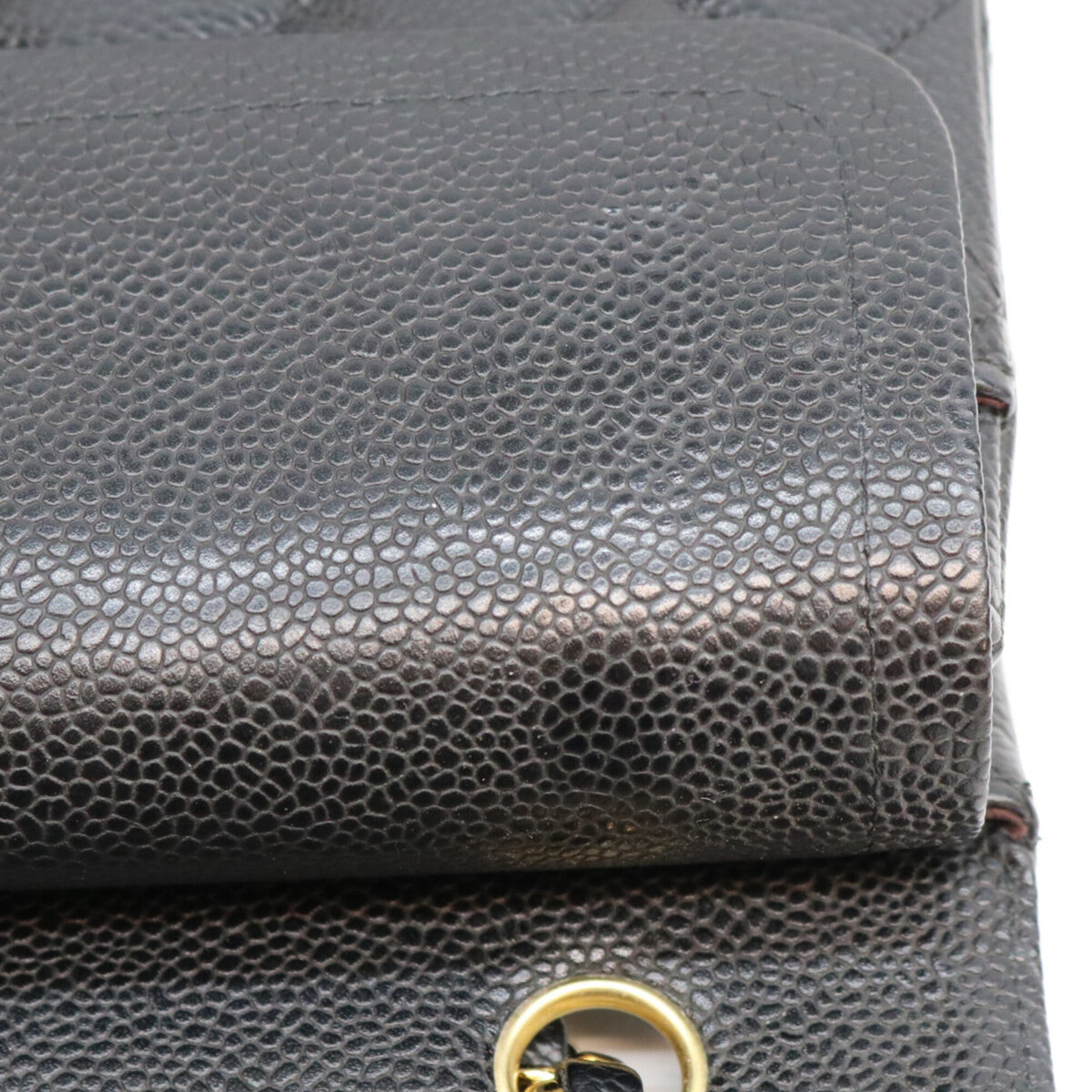 Chanel Black Grained Calfskin Shoulder Bag (Pre-Owned)