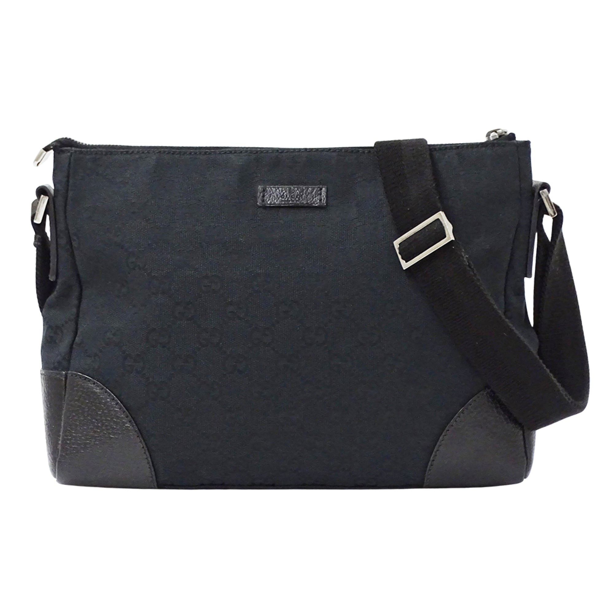 Gucci Black Gg Canvas Handbag Shoulder Bag (Pre-Owned)