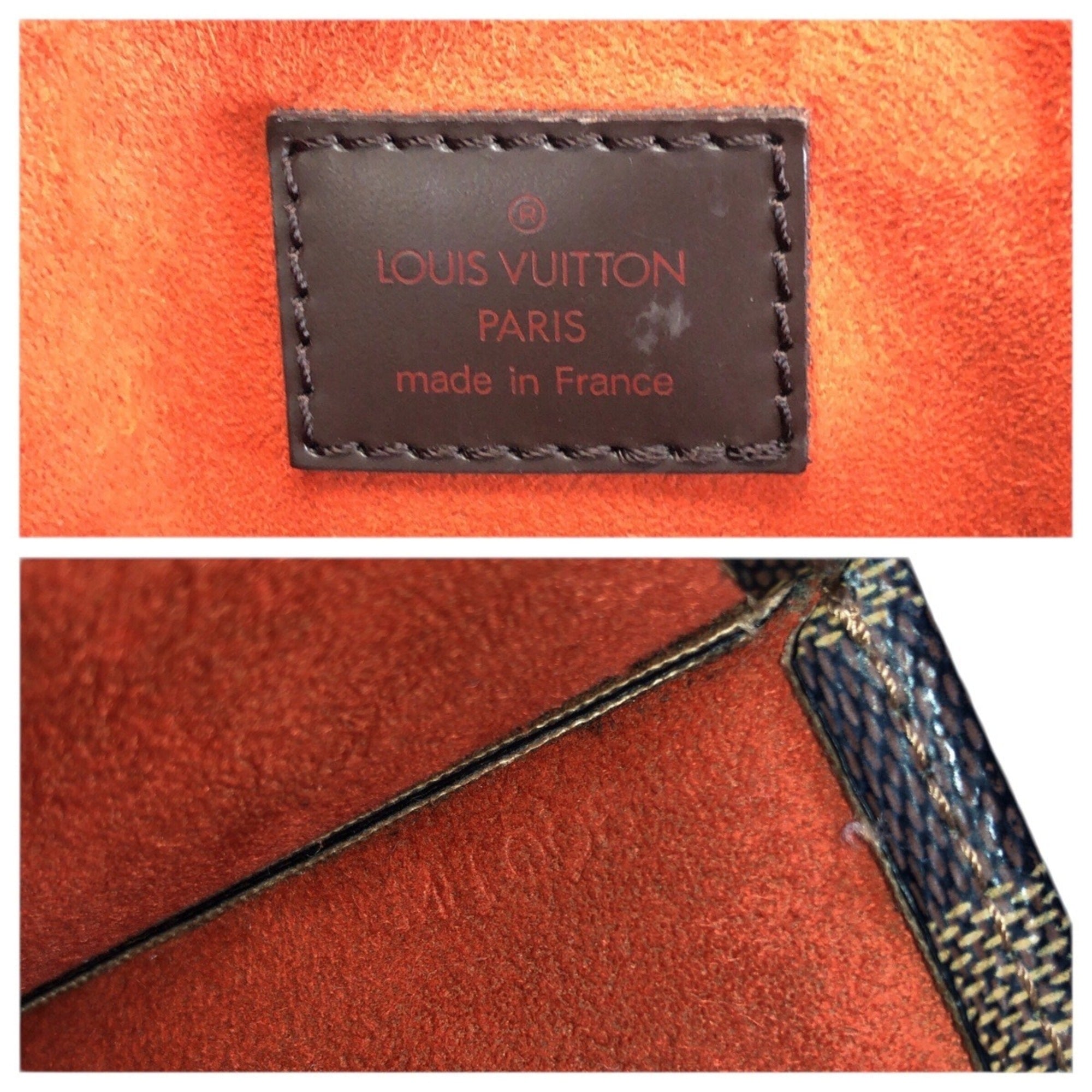 Louis Vuitton Brown Damier Canvas Ebene Pvc Leather Handbag Tote Bag (Pre-Owned)