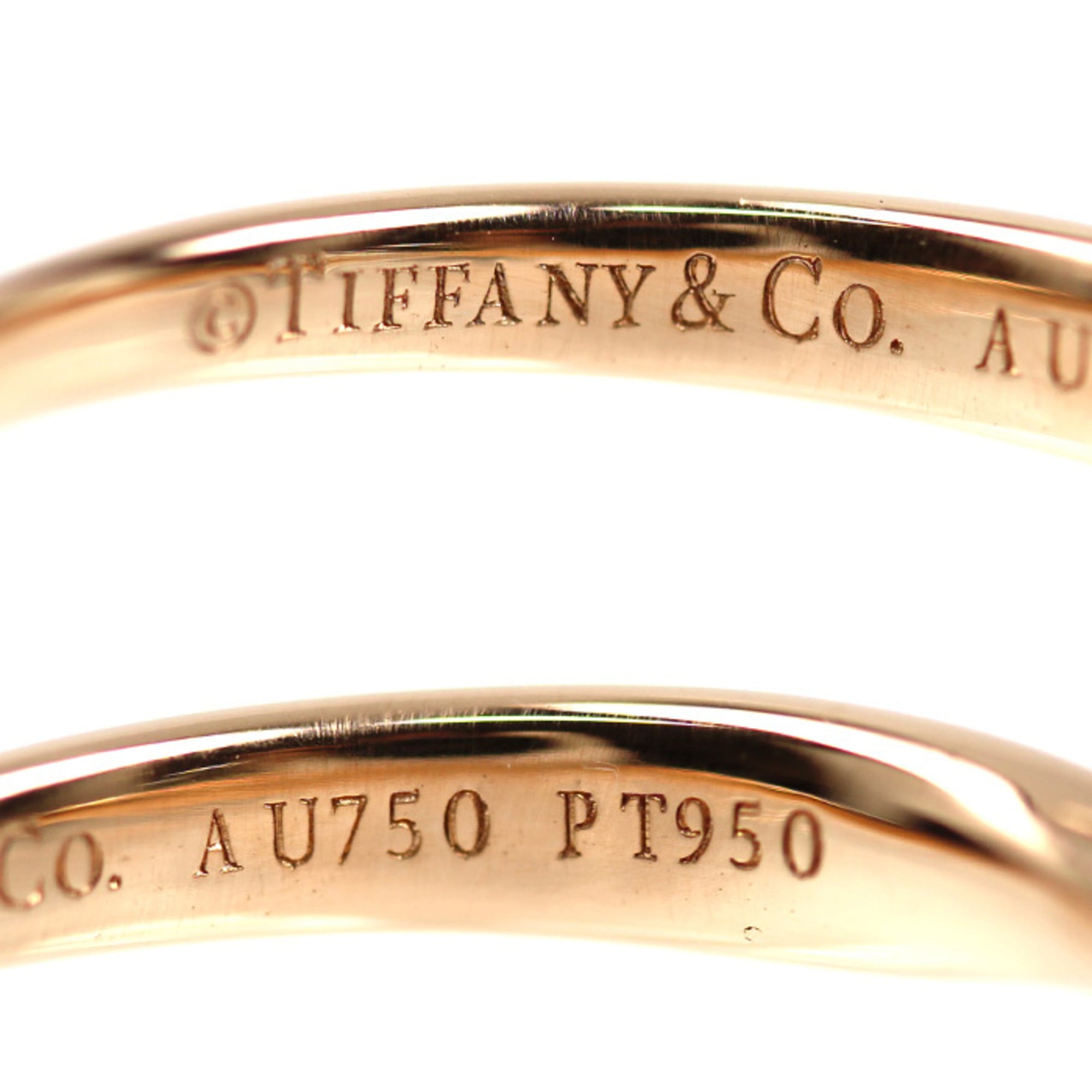 Tiffany Pink Gold (18K) Platinum 950 Band Ring (Pre-Owned)