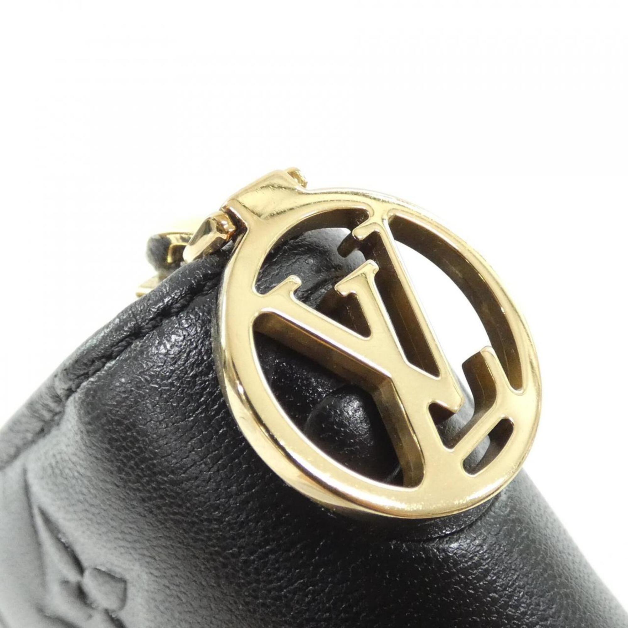 Louis Vuitton Black Leather Long Wallet (Bi-Fold) (Pre-Owned)