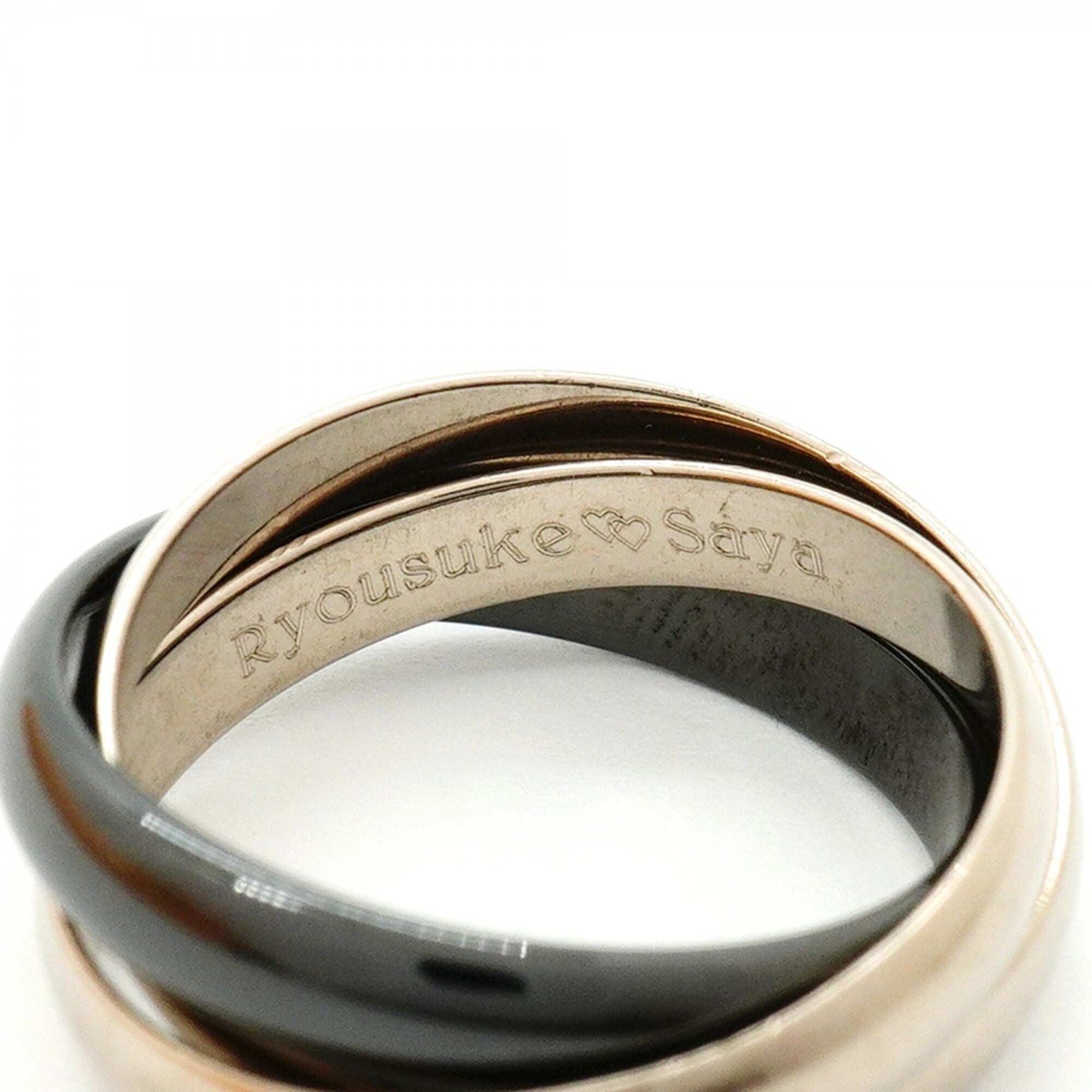 Cartier Black White Gold (18K) Ceramic Band Ring (Pre-Owned)