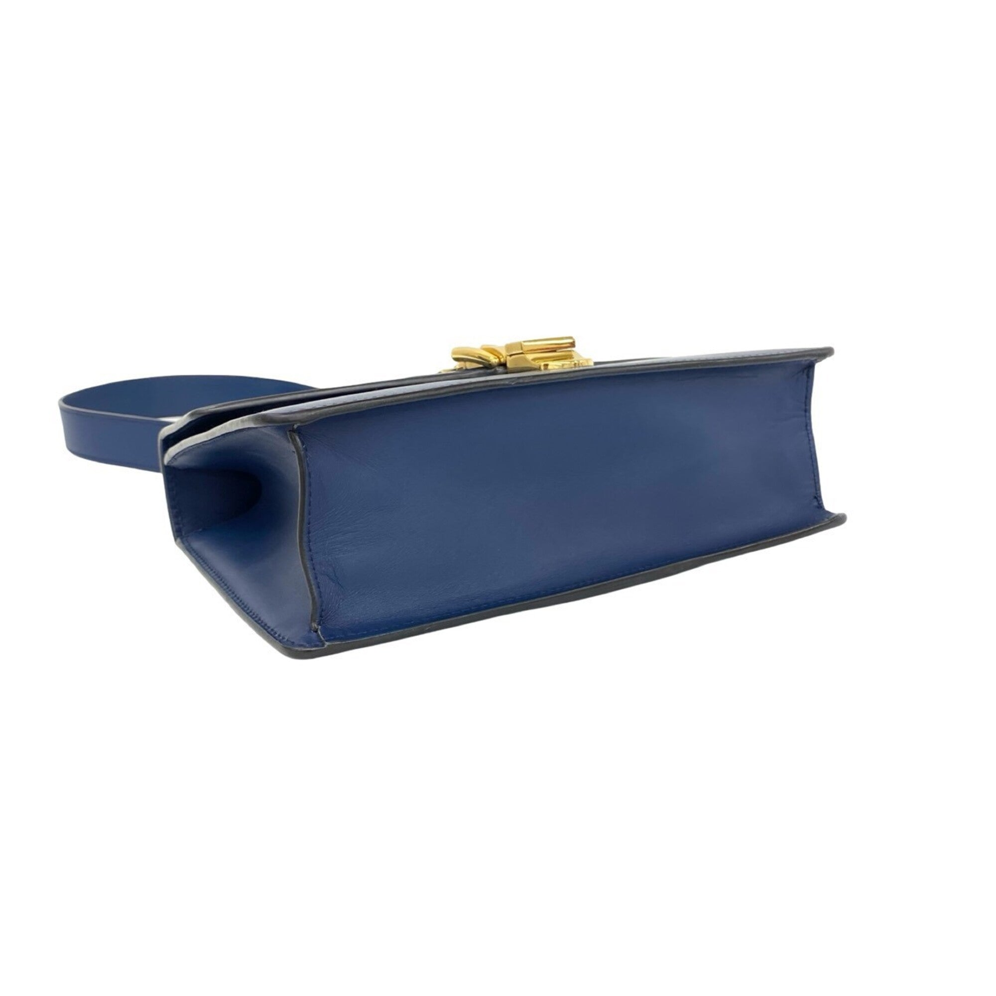 Gucci Green Navy Red Color Leather Pochette Shoulder Bag (Pre-Owned)