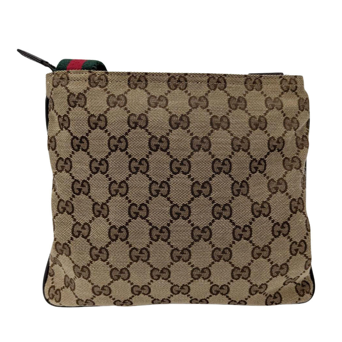 Gucci Beige Brown Gg Canvas Handbag Shoulder Bag (Pre-Owned)