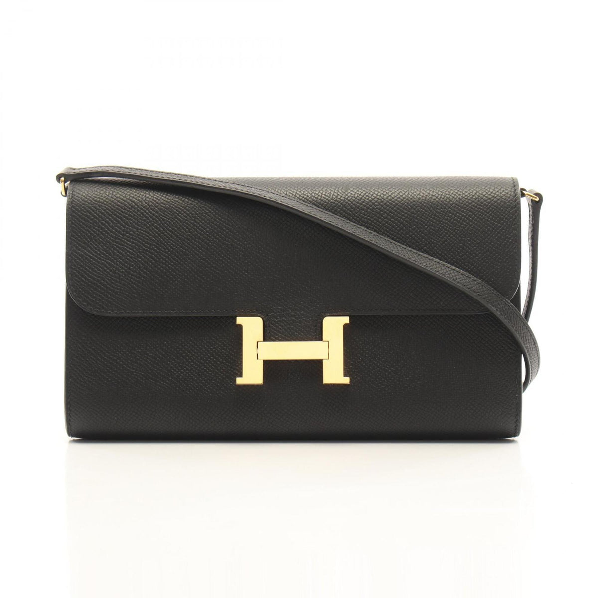 Hermes Black Epsom Leather Handbag Shoulder Bag (Pre-Owned)