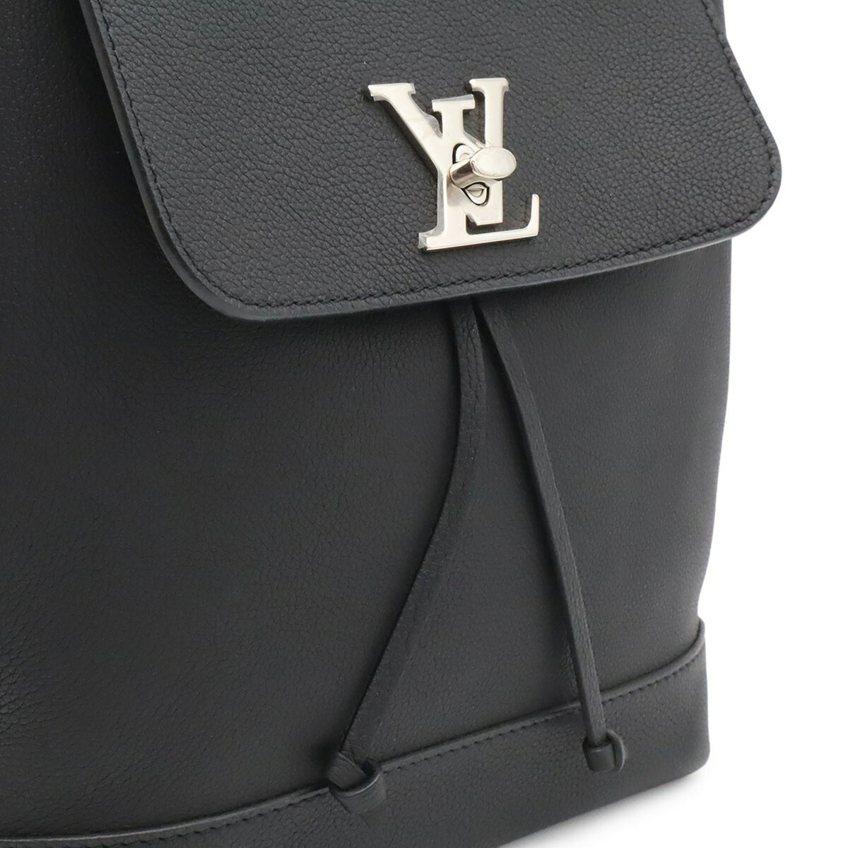 Louis Vuitton Black Noir Leather Backpack (Pre-Owned)