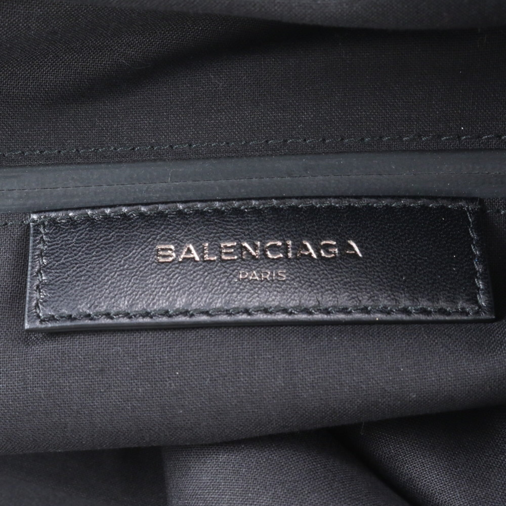 Balenciaga Blue Leather Canvas Backpack Handbag (Pre-Owned)