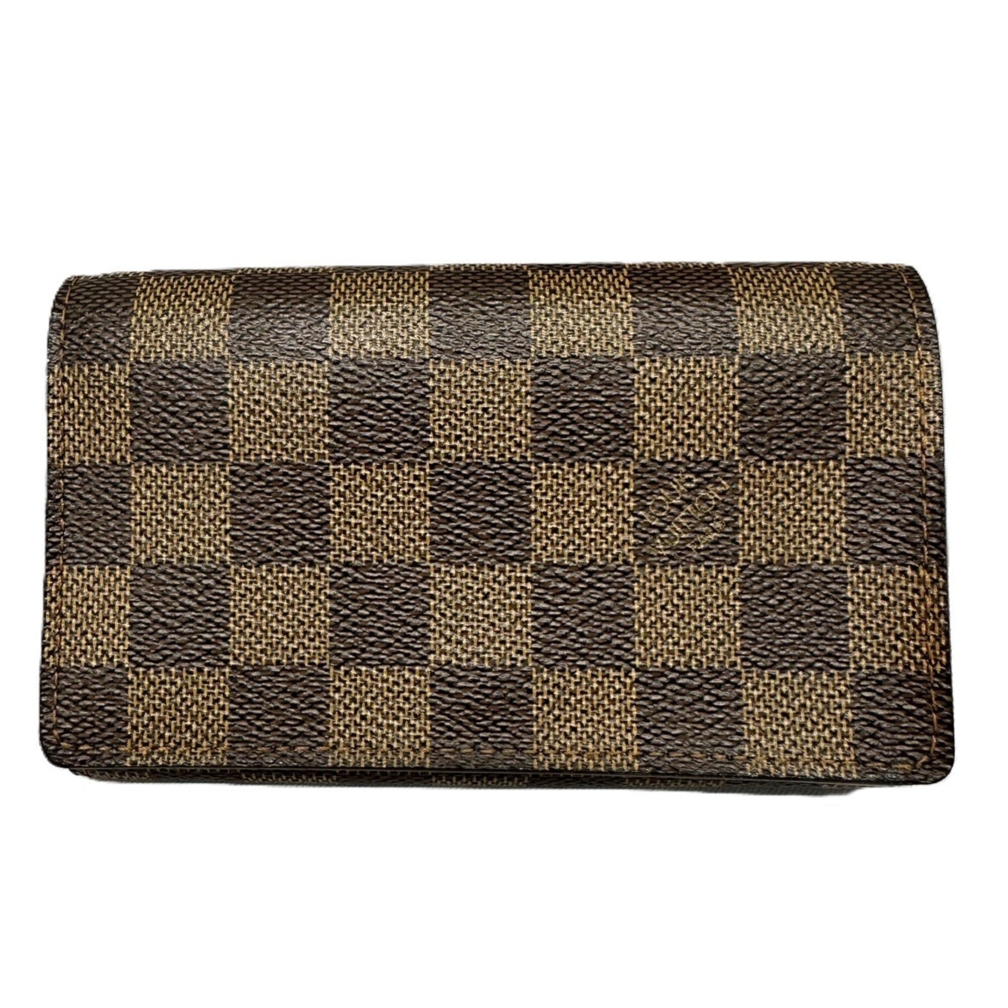 Louis Vuitton Damier Brown Ebene Pvc Leather Wallet (Bi-Fold) (Pre-Owned)