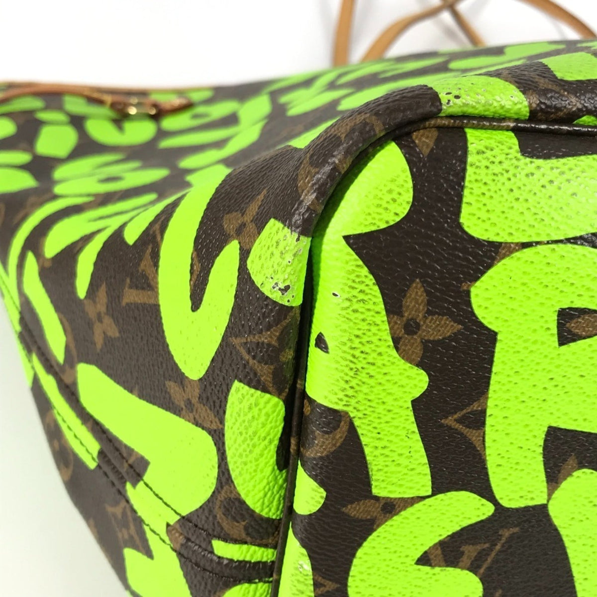 Louis Vuitton Brown Green Vert Monogram Graffiti Shoulder Bag Tote Bag (Pre-Owned)